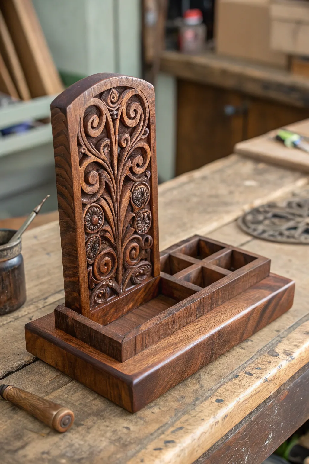 Elevate your accessory game with this hand-carved masterpiece.