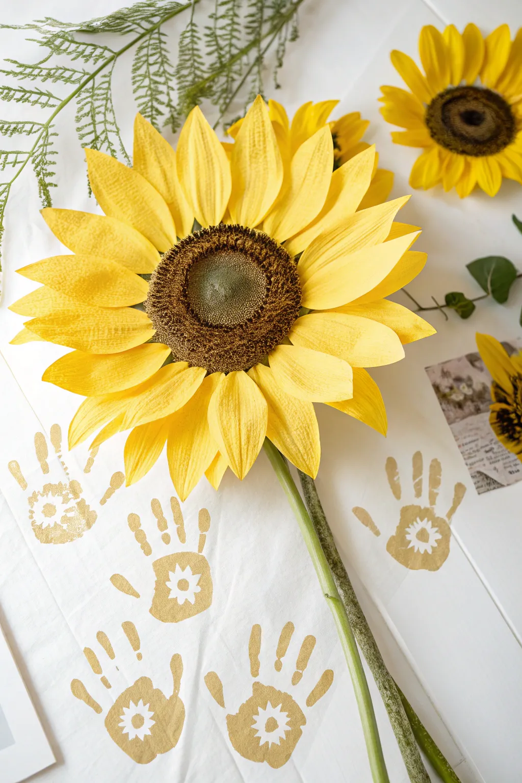 Capture precious moments with this charming handprint sunflower craft—where little hands turn into blossoming art.