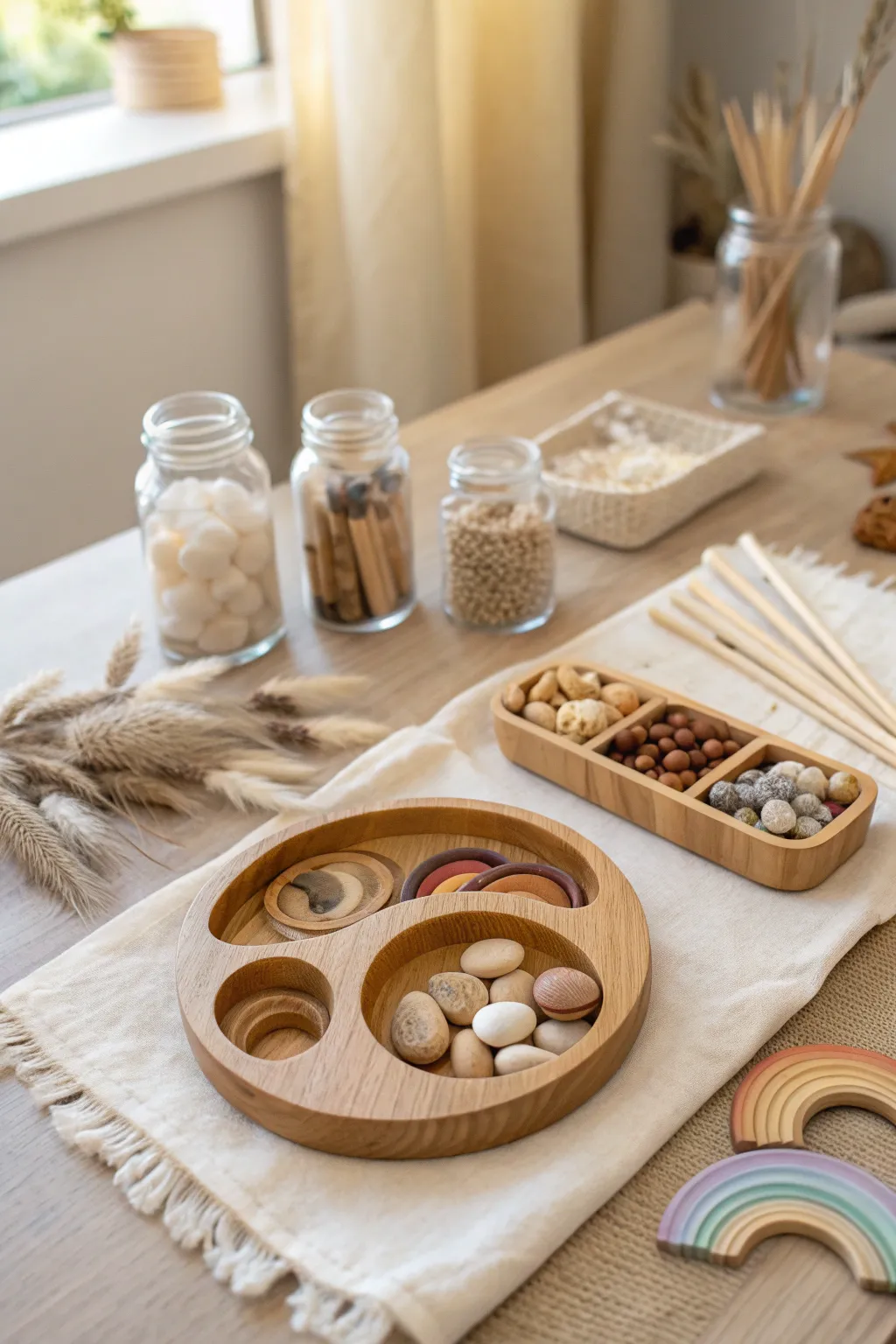 Discover the magic of Magnet Mania with this enchanting and minimalist science table setup.