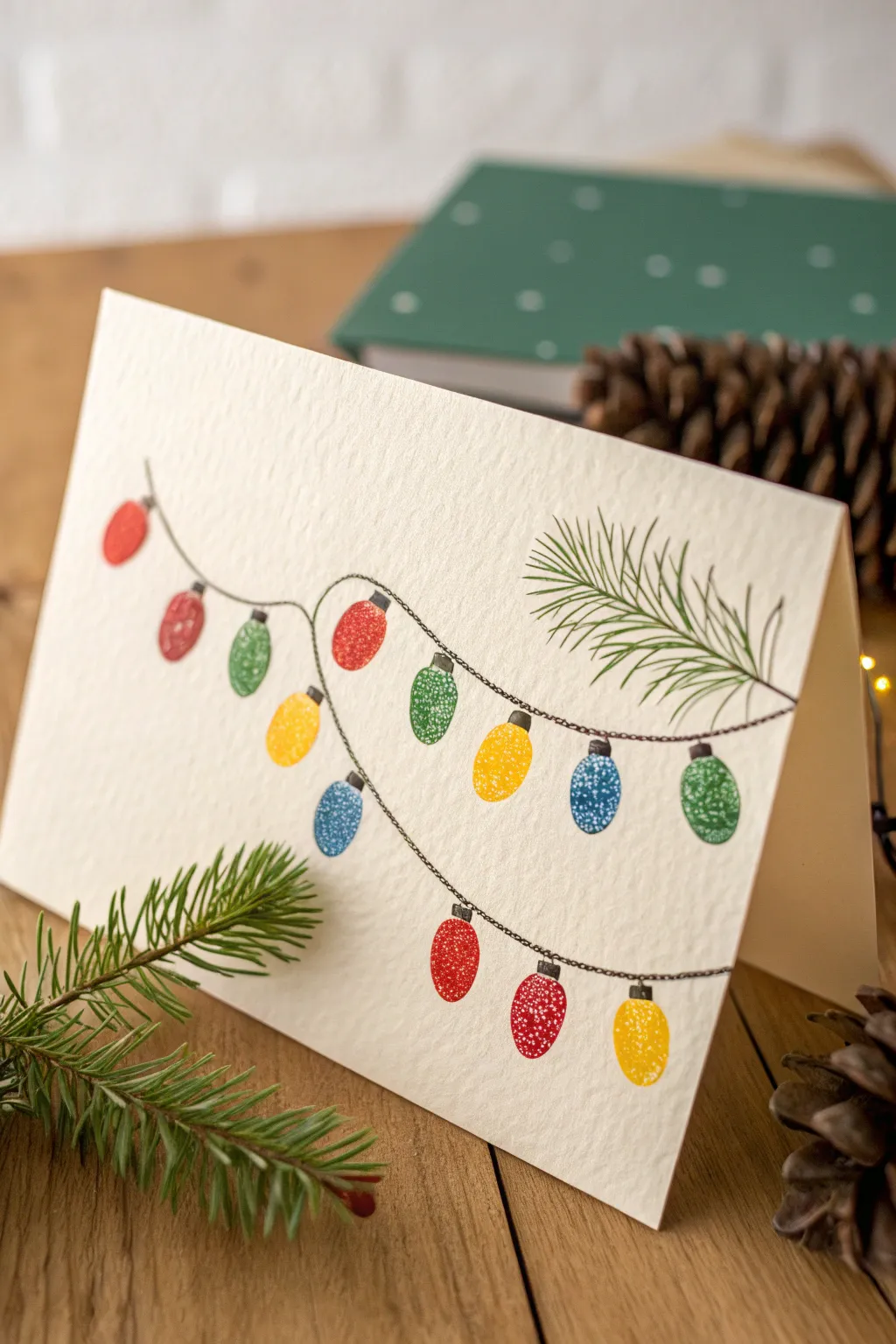 Craft your holiday joy with fingerprint Christmas lights!