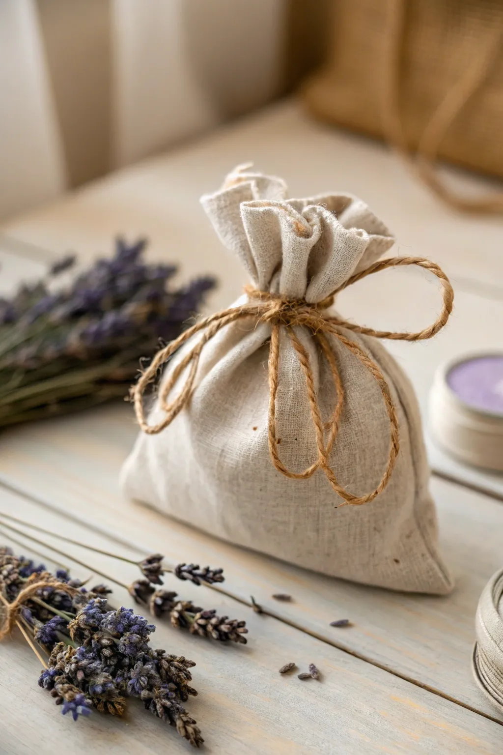 Elevate your space with handcrafted scented sachets, a blend of simplicity and natural charm.