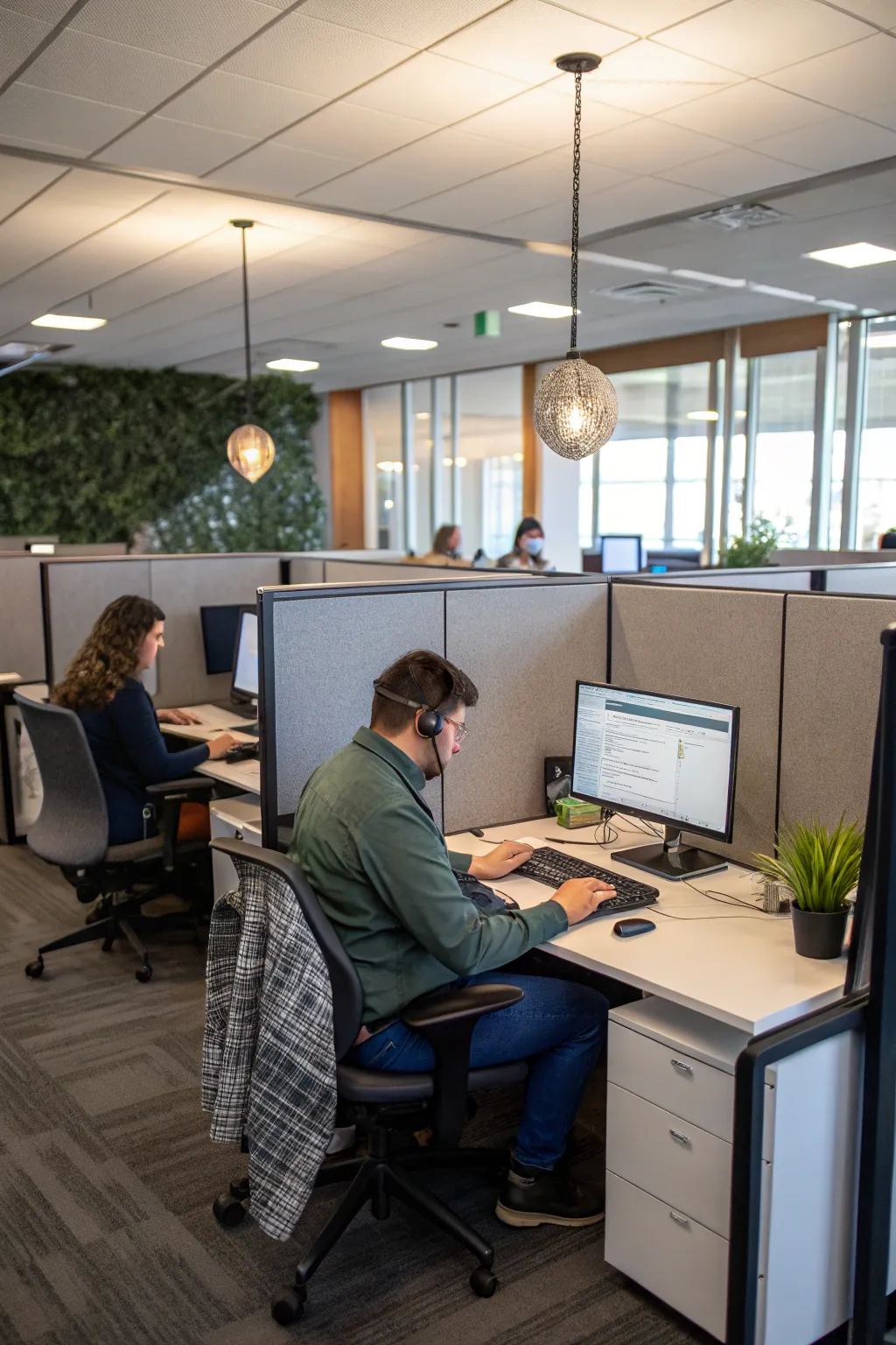 Privacy panels create personal space without isolating employees.