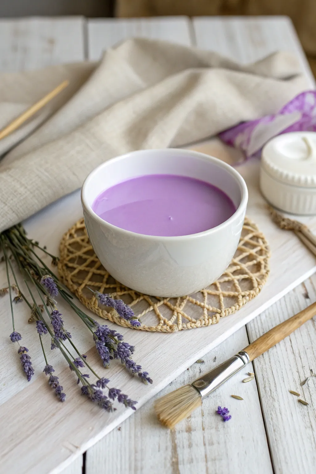Unleash your creativity with purple milk painting—a unique blend of simplicity and vibrant artistry.