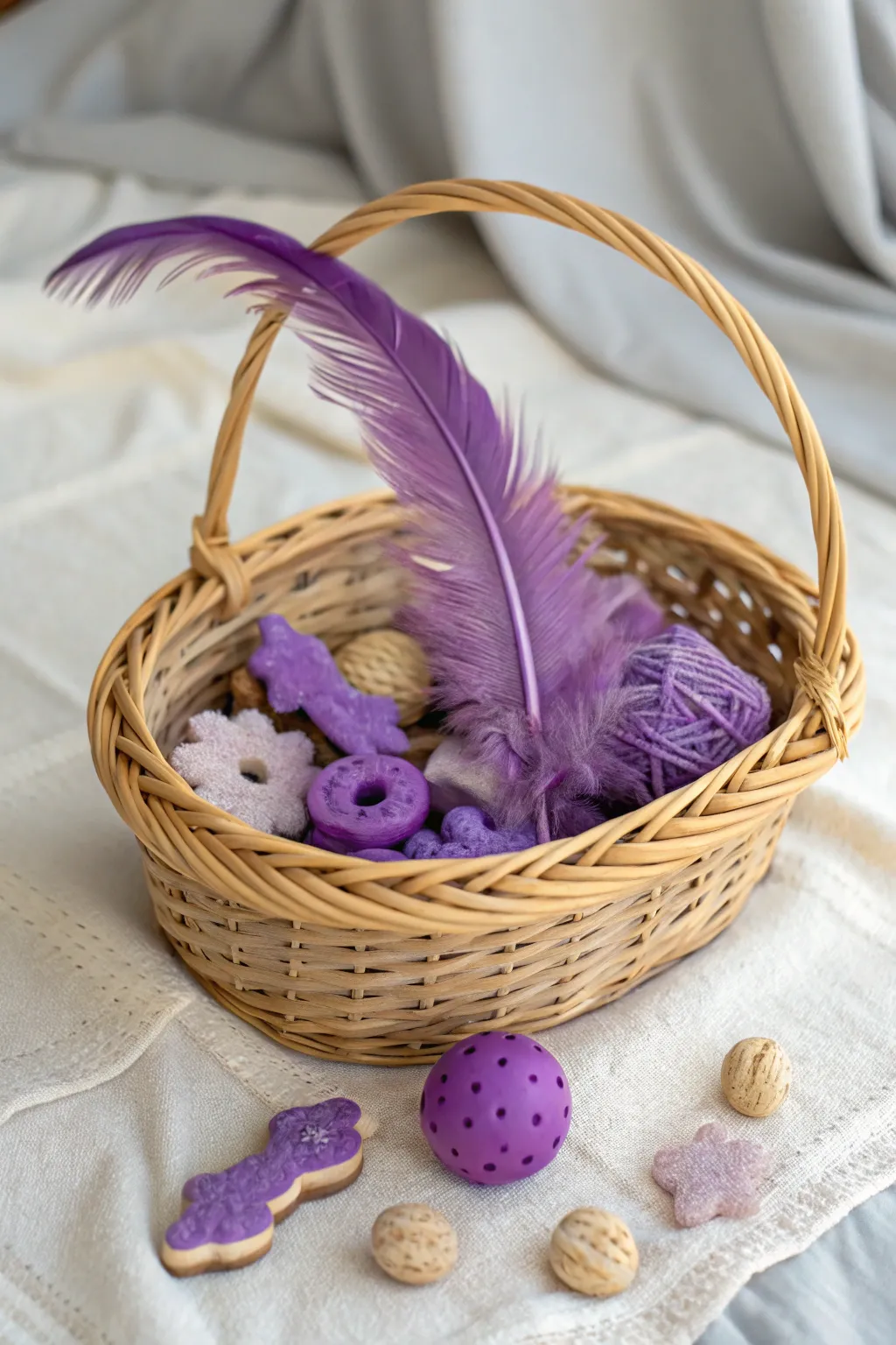 Delight your furry friend with a touch of purple magic! 🐾💜 #PetLovers #PurplePlaytime