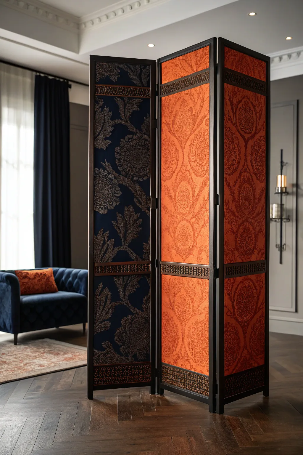 Elevate your space with a touch of craftsmanship—rolling fabric dividers that blend functionality with bold aesthetics.