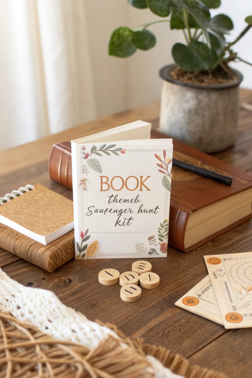Embark on a bookish adventure with this elegantly crafted scavenger hunt kit. Perfect for reliving your favorite stories in style.