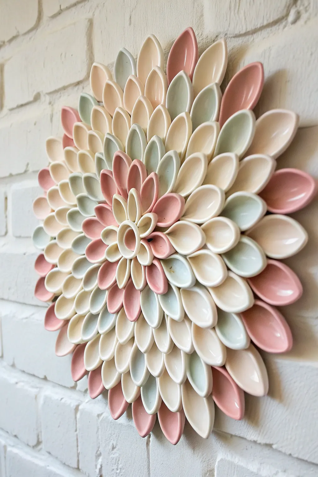 Transform ordinary into extraordinary with recycled plastic spoon flower art. Embrace simplicity and craftsmanship!