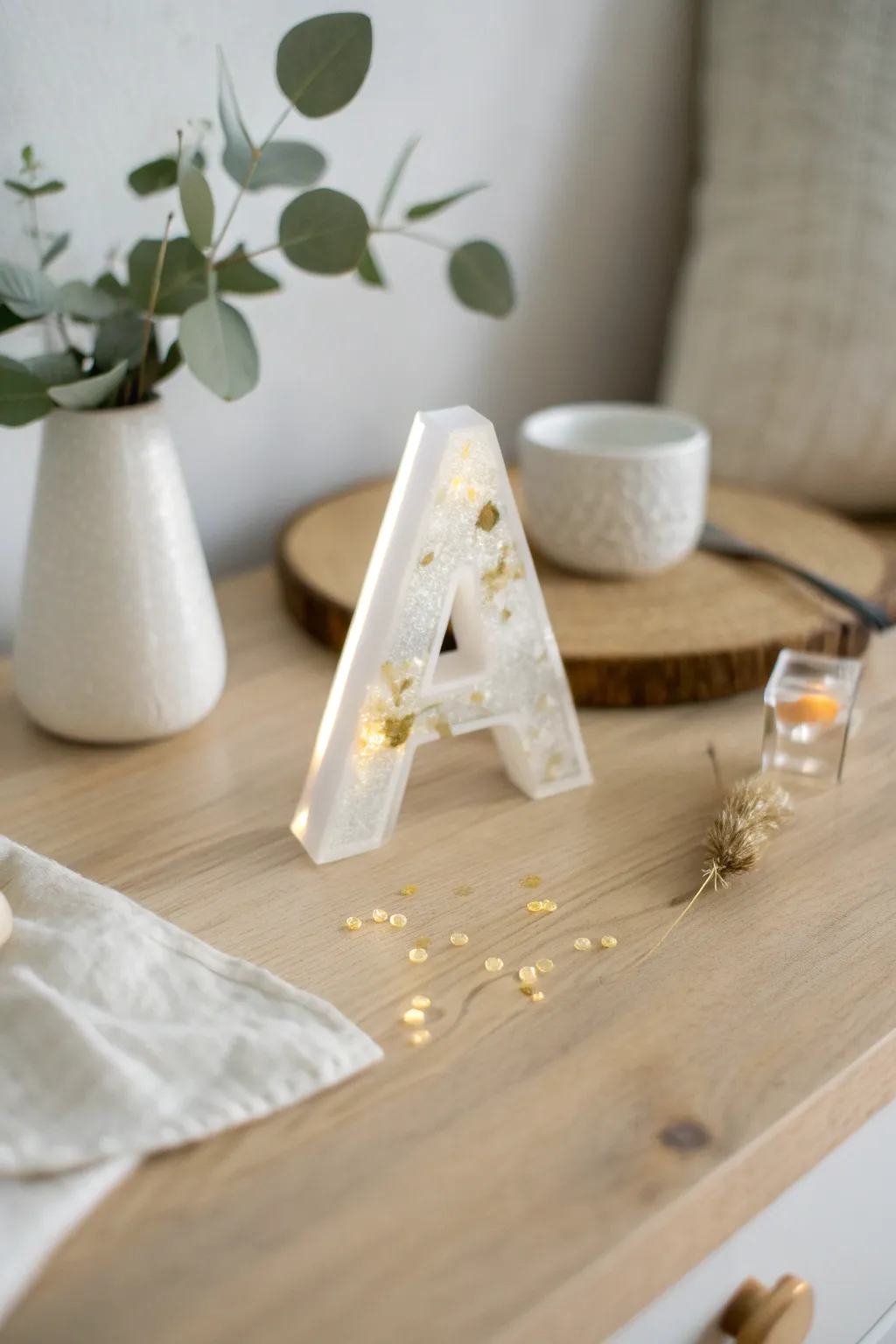 Spell elegance with resin: the art of crafting beauty in simplicity.