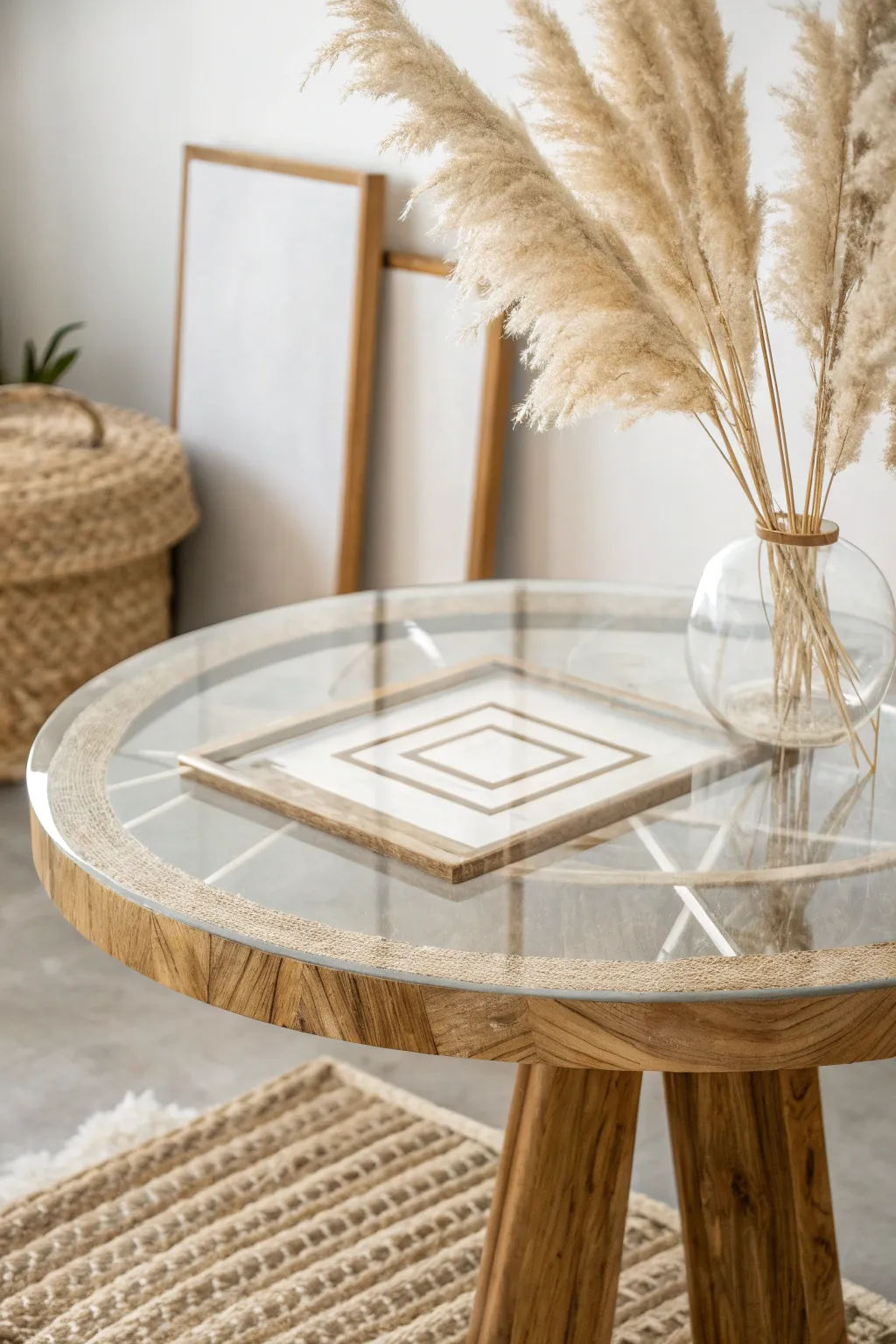 Embrace modern minimalism with this sleek resin table, where simplicity meets elegance.