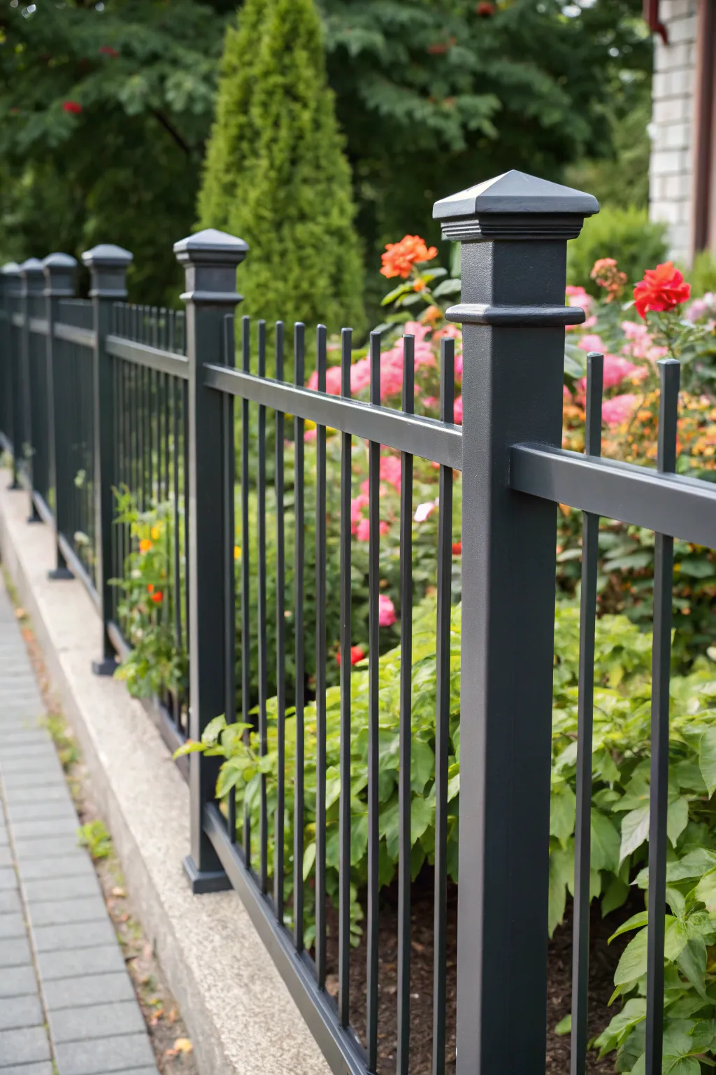 Elevate your garden with minimalist metal lines that let nature shine.