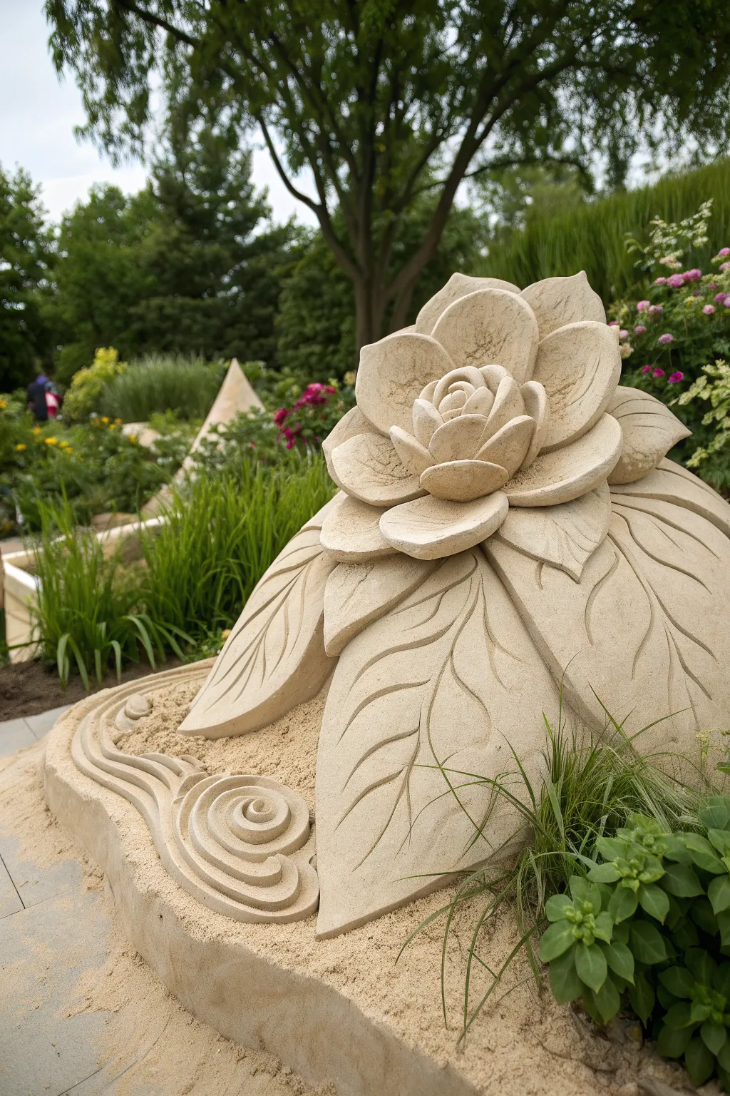 Transform your garden into an artistic haven with exquisite sand sculptures that celebrate nature's beauty.