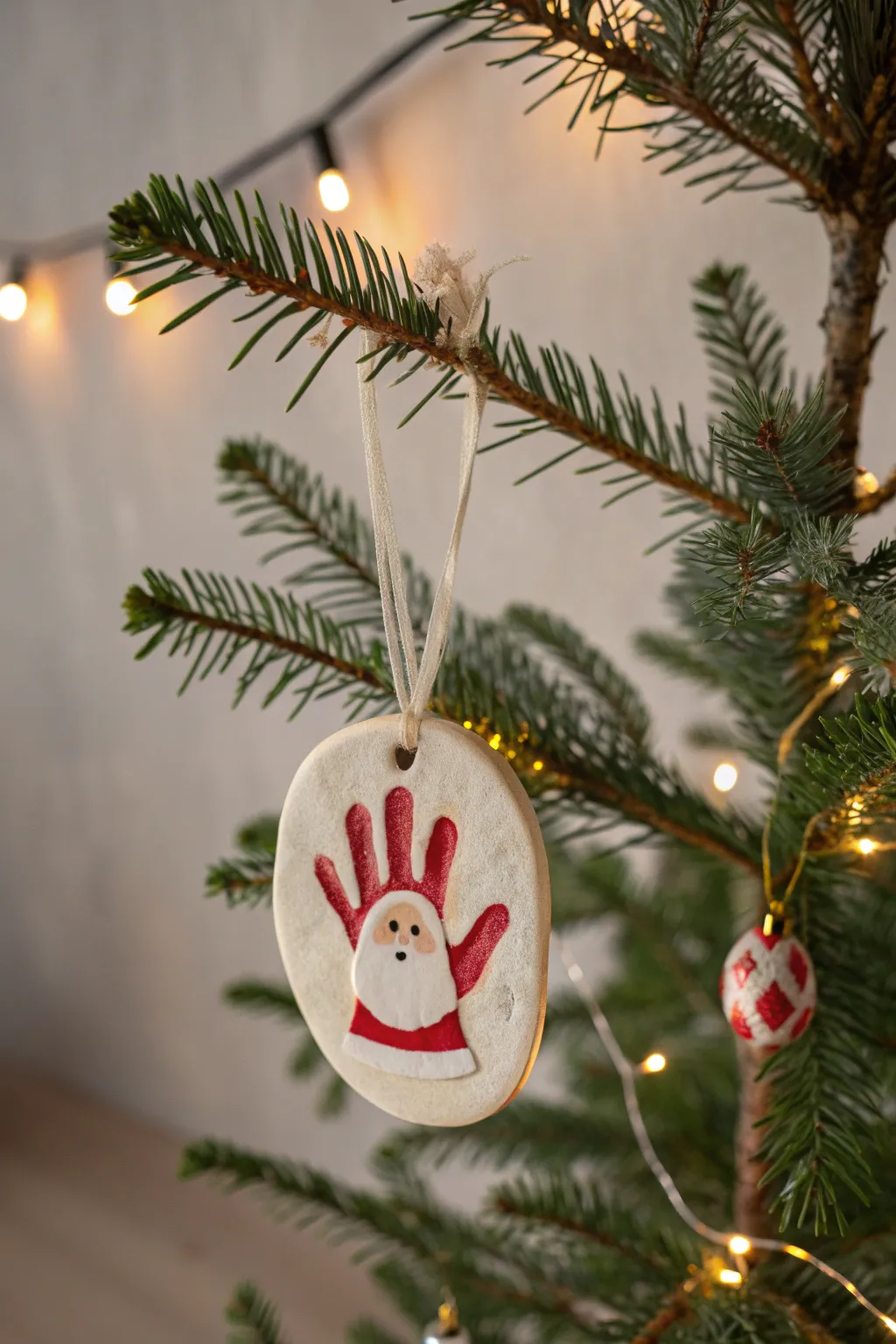 Capture holiday memories with charming Santa handprint ornaments, a blend of simplicity and craftsmanship.