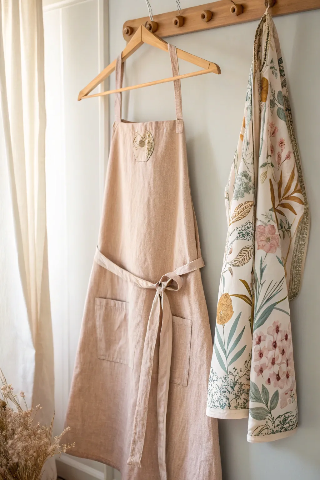 Discover the elegance of duality with our handcrafted reversible apron – where Scandinavian minimalism meets boho charm.