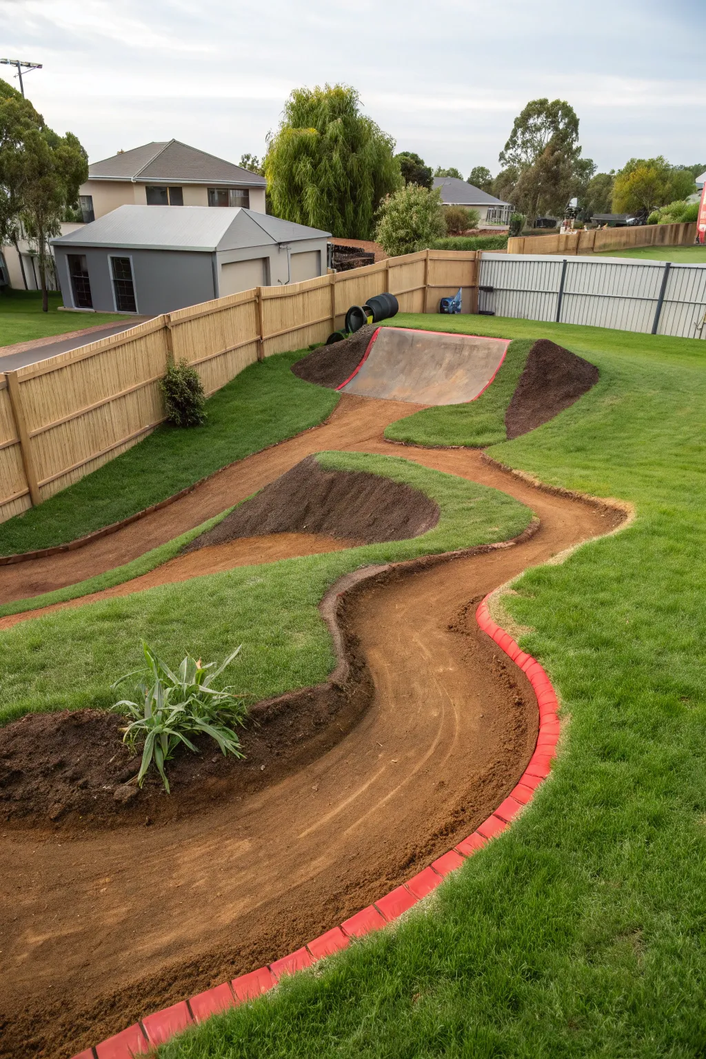 Master the art of motocross in your own backyard with this space-saving track design!