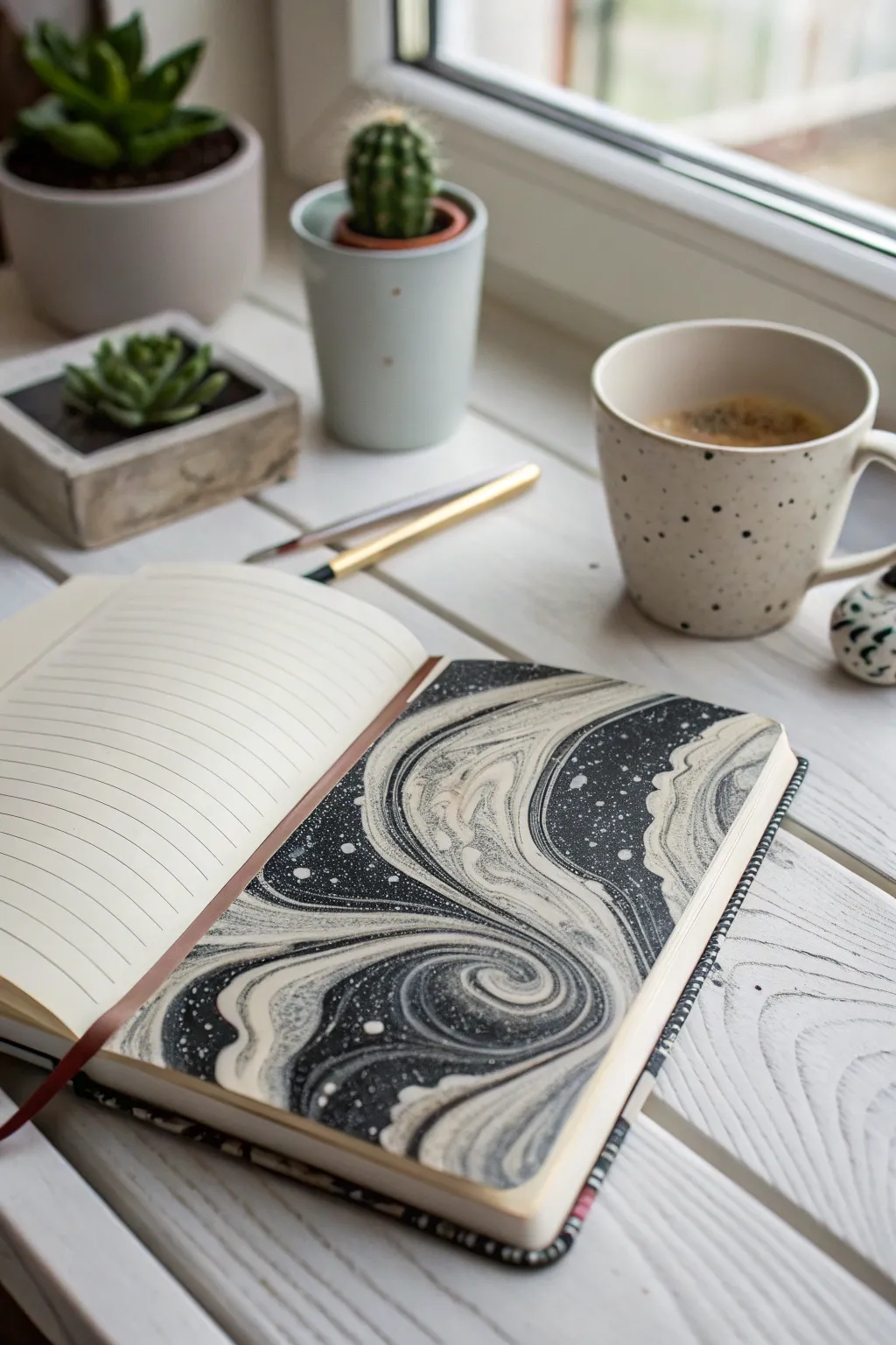 Unleash creativity with abstract ink patterns that dance across the pages of your art journal. 🌿✨ #InkArt #MinimalistBoho
