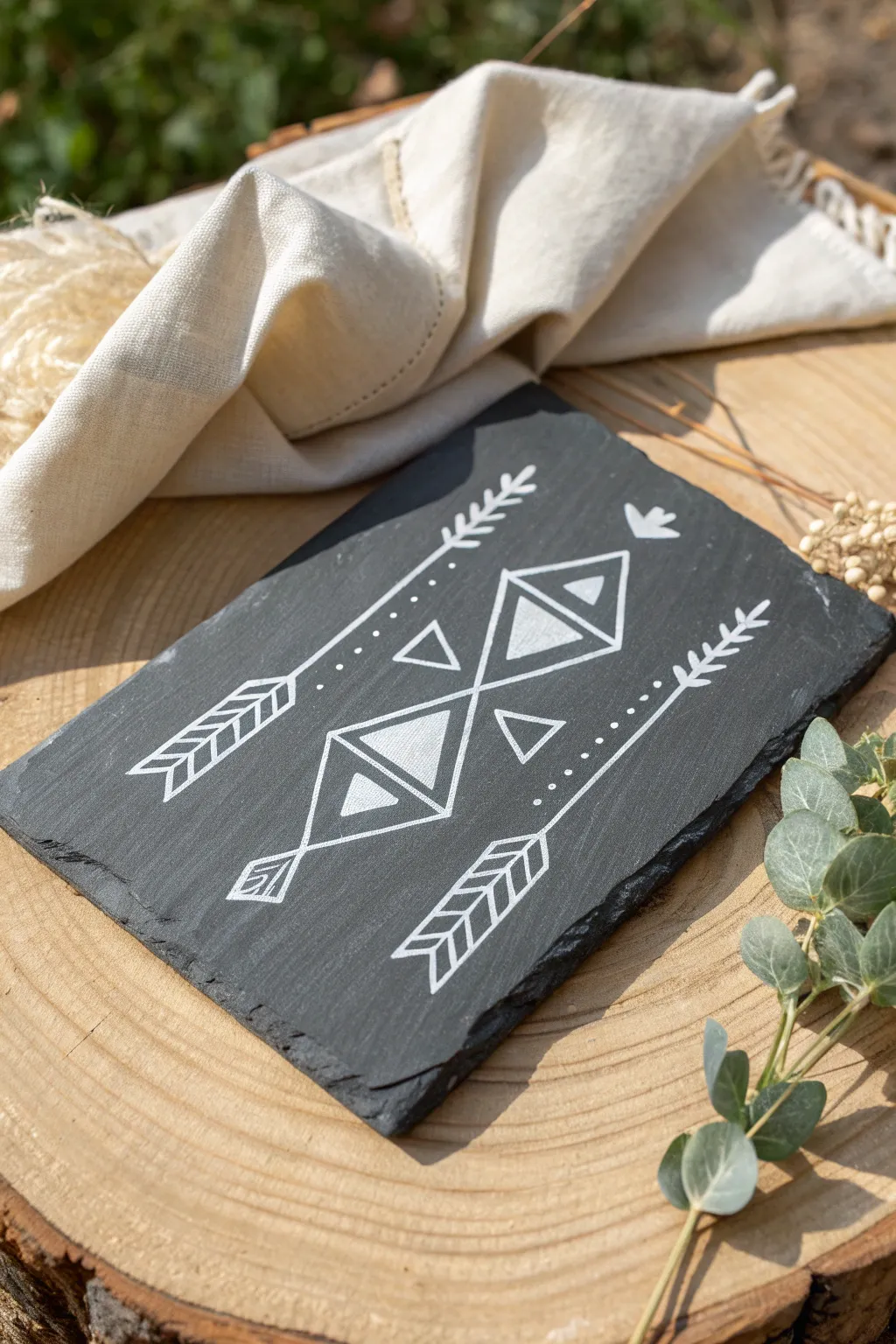 Simplicity in every stroke: Discover the beauty of minimalist slate art.