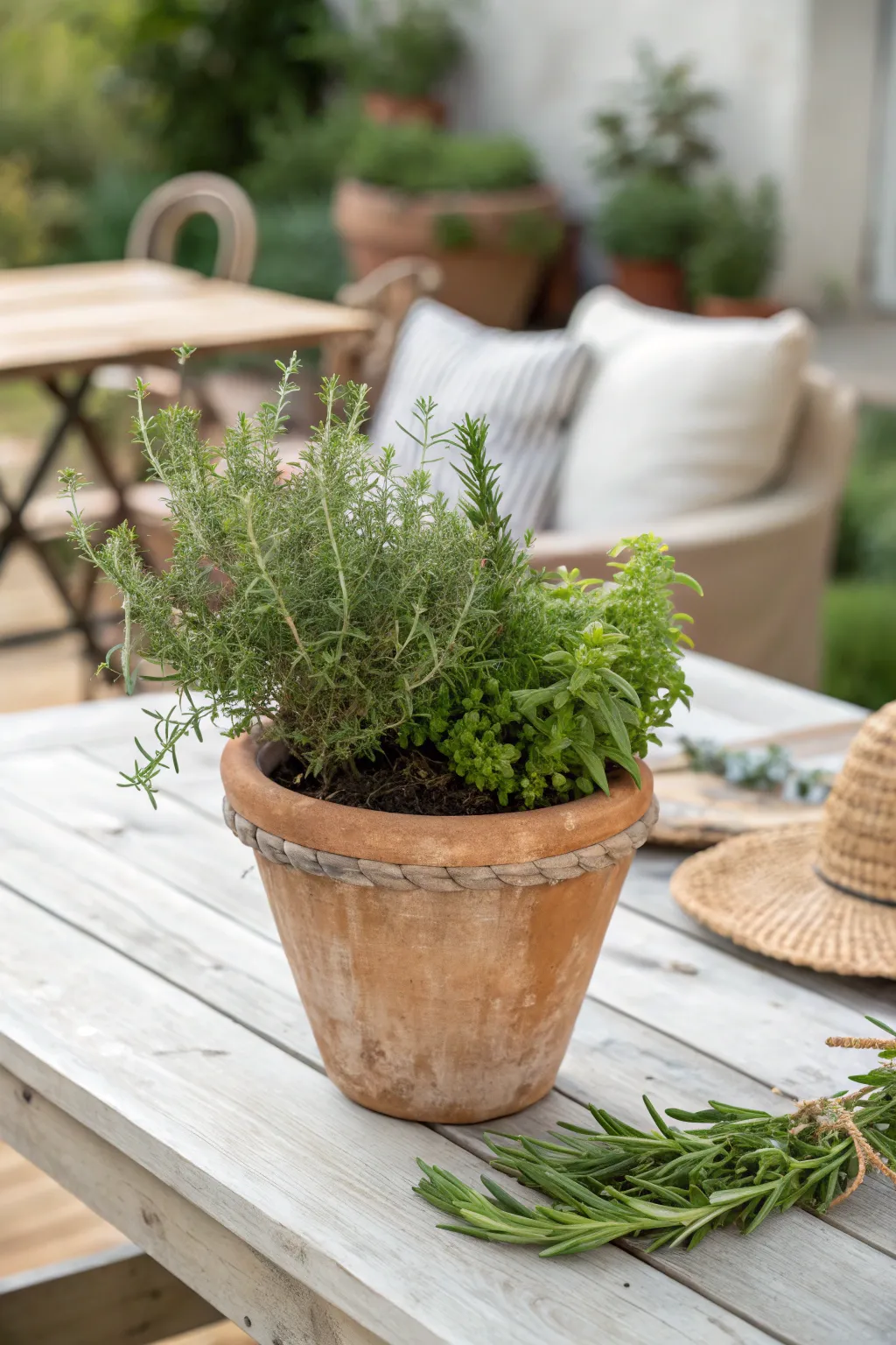 Elevate your garden with the simplicity and beauty of fresh herbs, perfect for both decor and cooking.