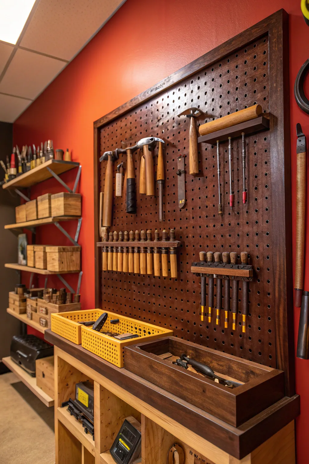 Master Your Space: Elevate your wood shop with the power of pegboards!