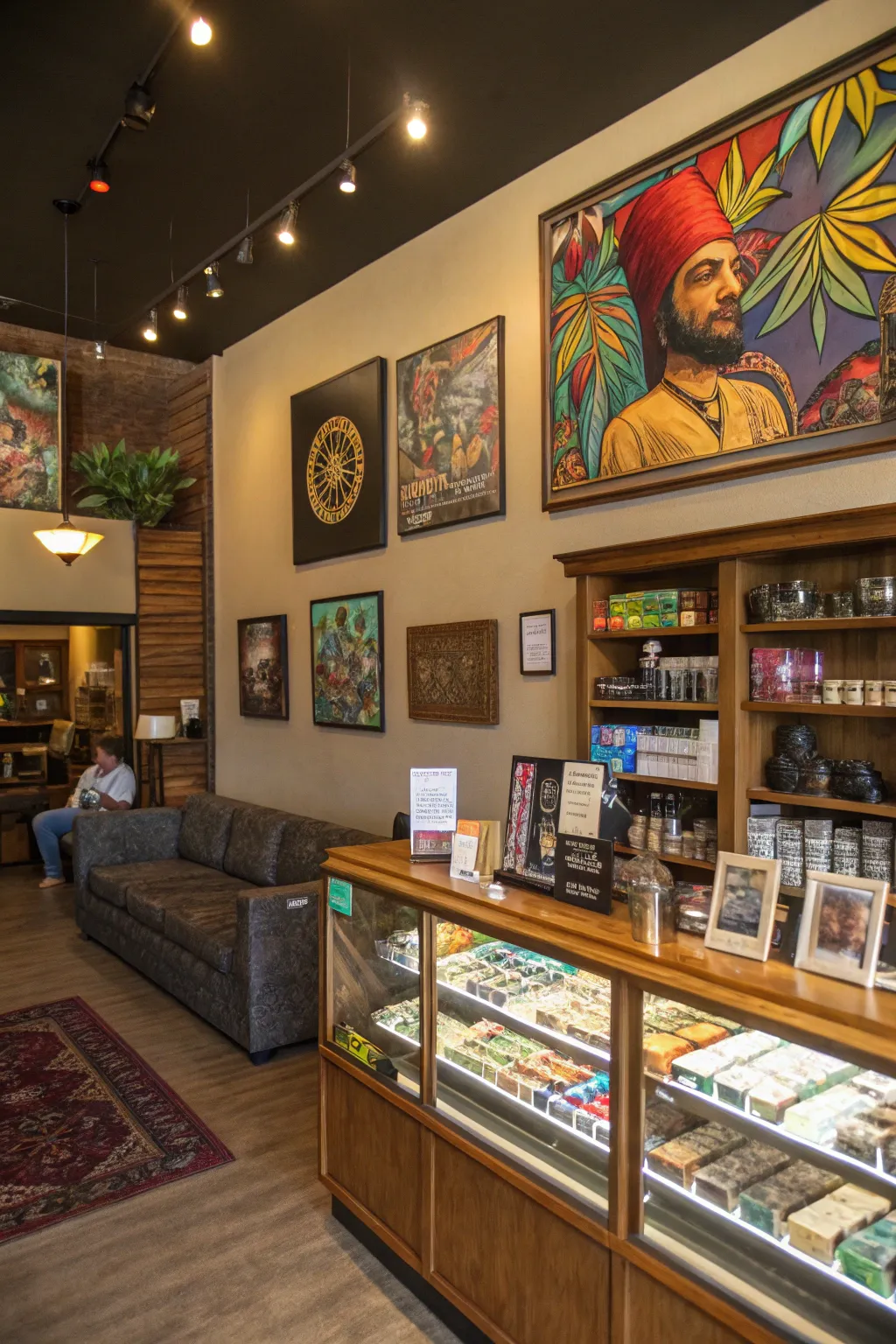 Local artwork adds community charm and individuality.