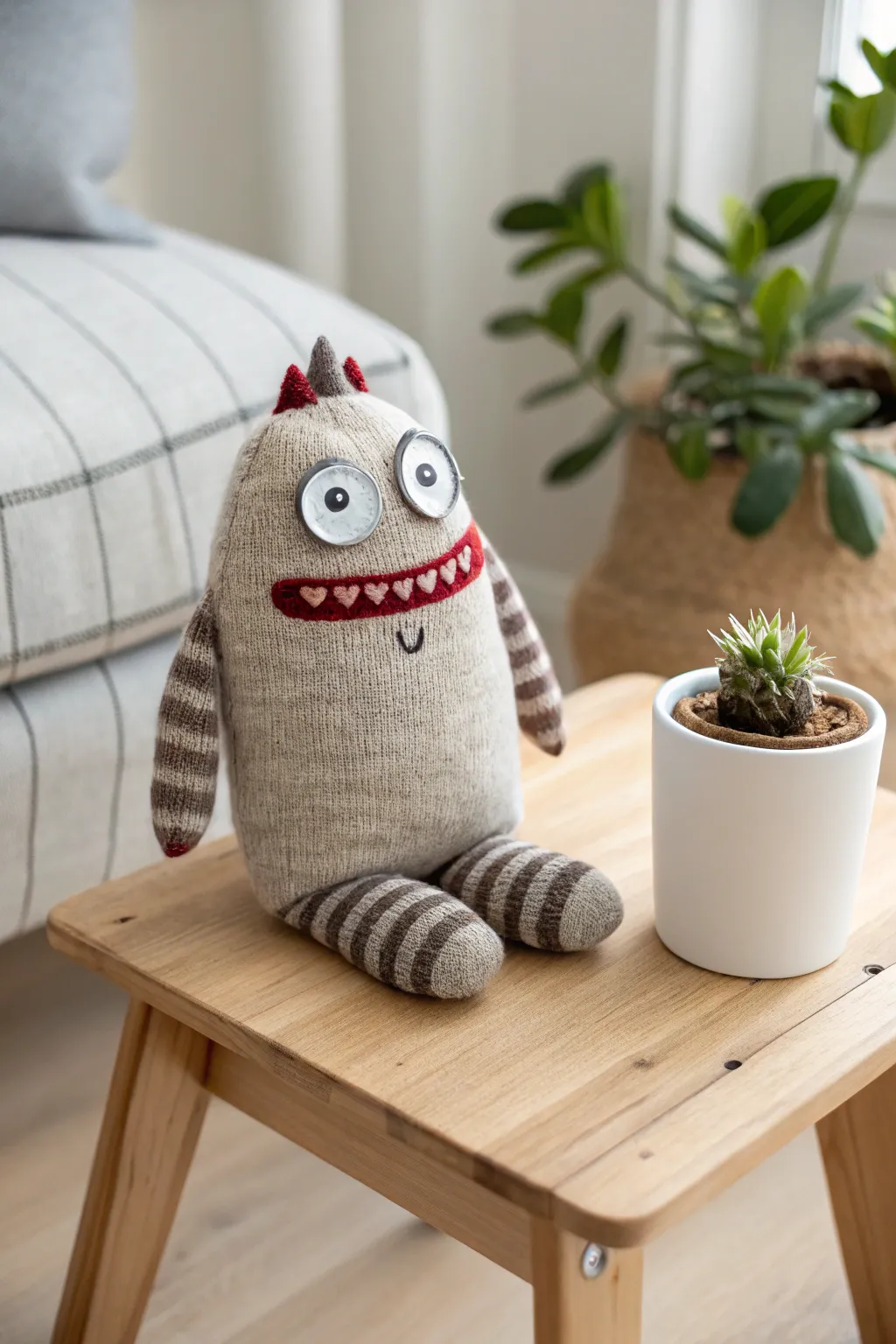 Meet your new favorite mini sock monster, bringing joy and whimsy to any space!