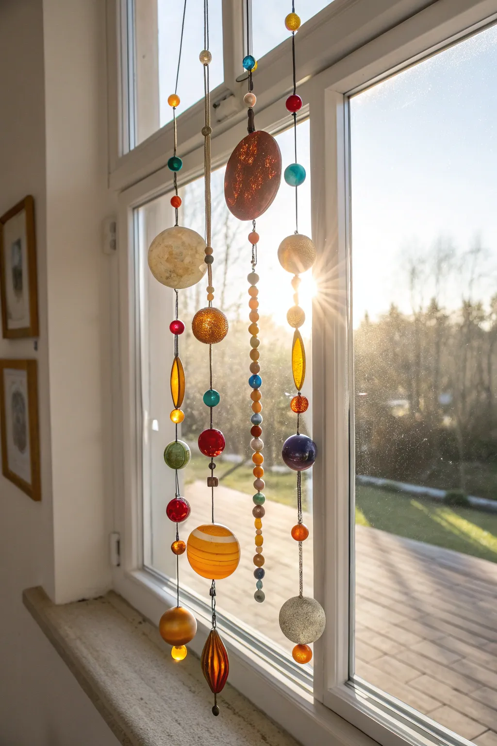 Enchant your windows with a cosmic touch! This pony bead solar system suncatcher brings the universe into your home, blending minimalist elegance with bohemian flair.