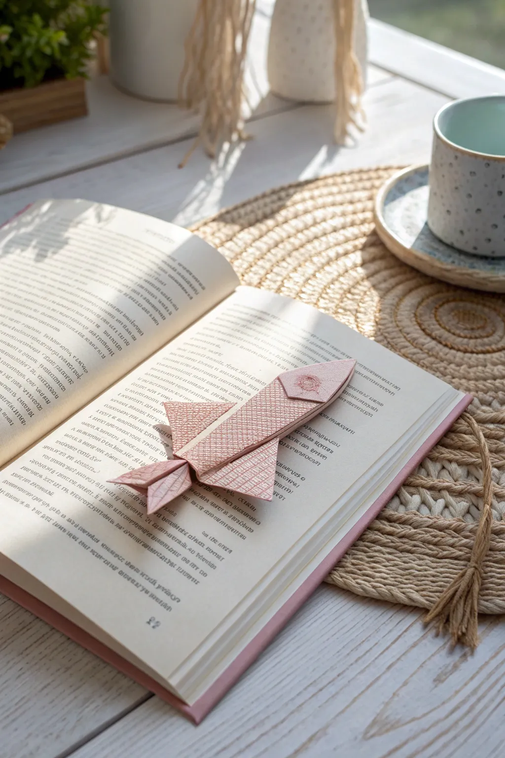 Elevate your reading adventures with a handcrafted rocket ship bookmark, where origami meets Scandinavian charm.
