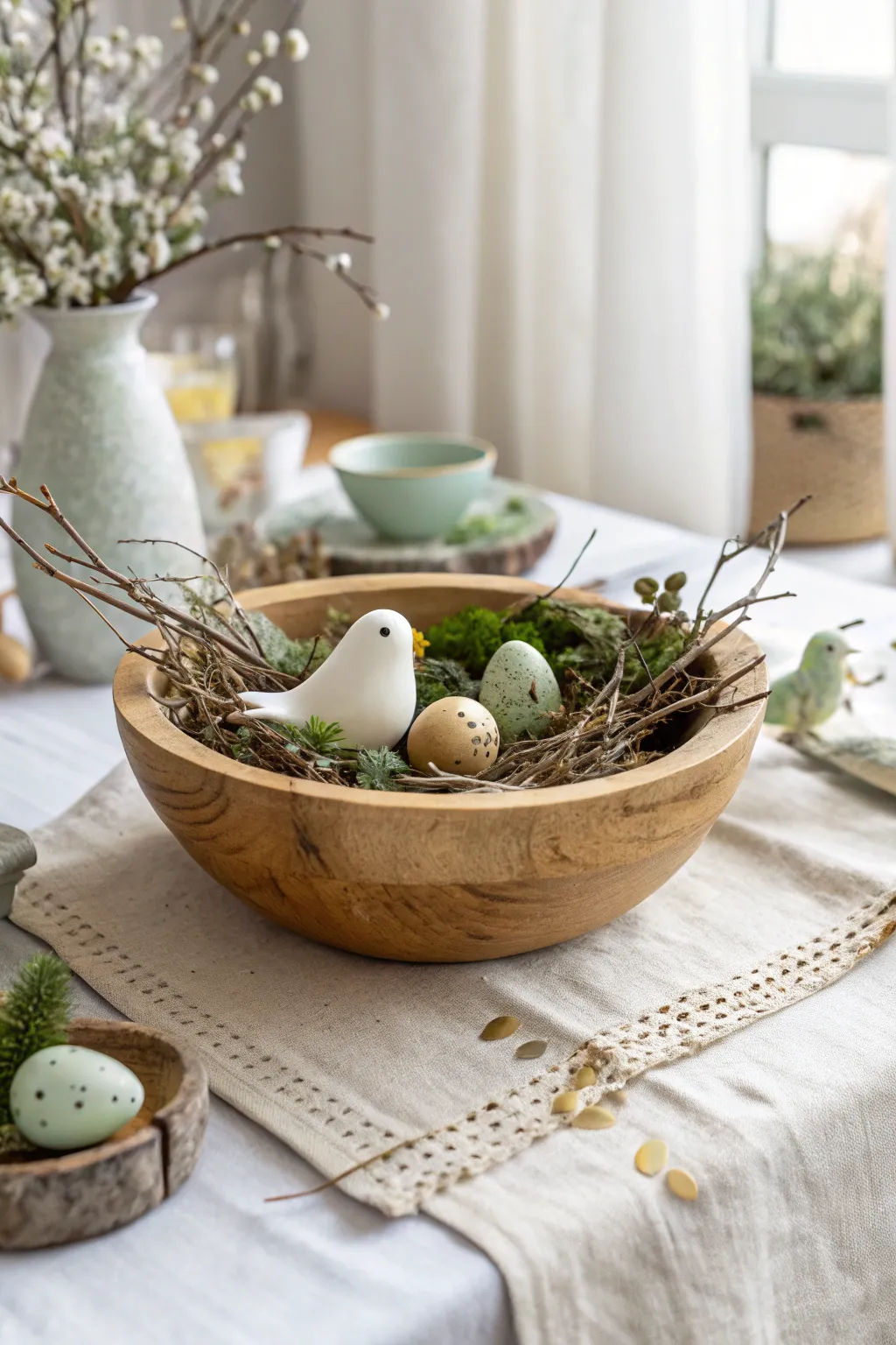 Bring a touch of nature indoors with birds and branches, perfect for springtime charm.