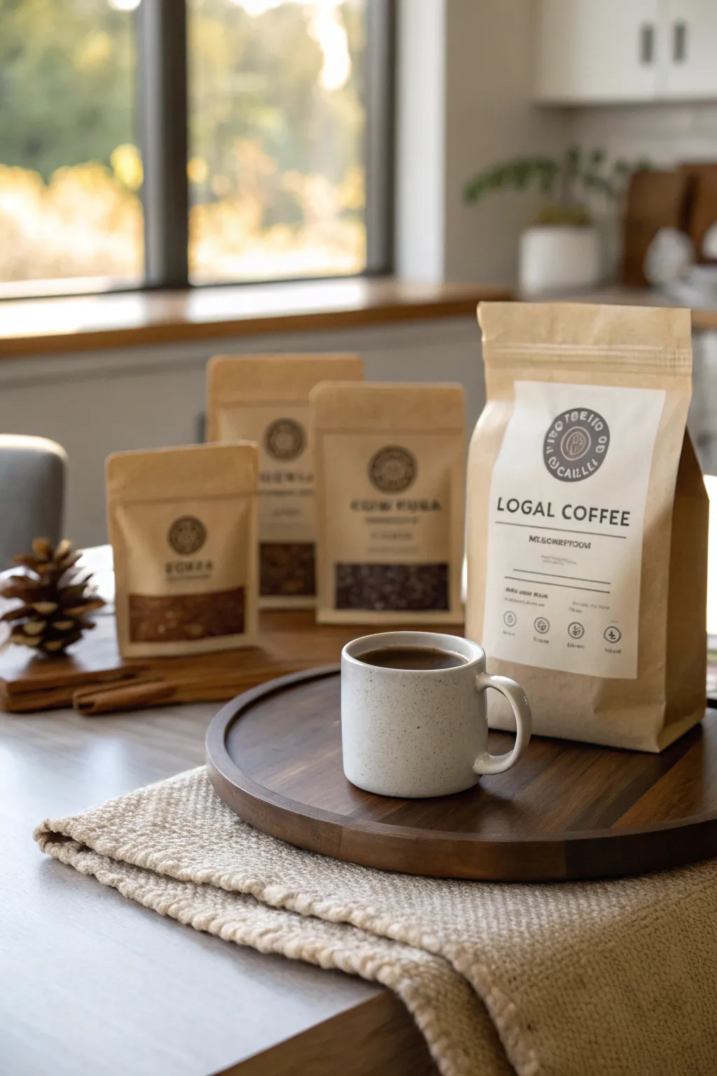 Support local businesses by featuring their products, adding a unique touch to your coffee bar.