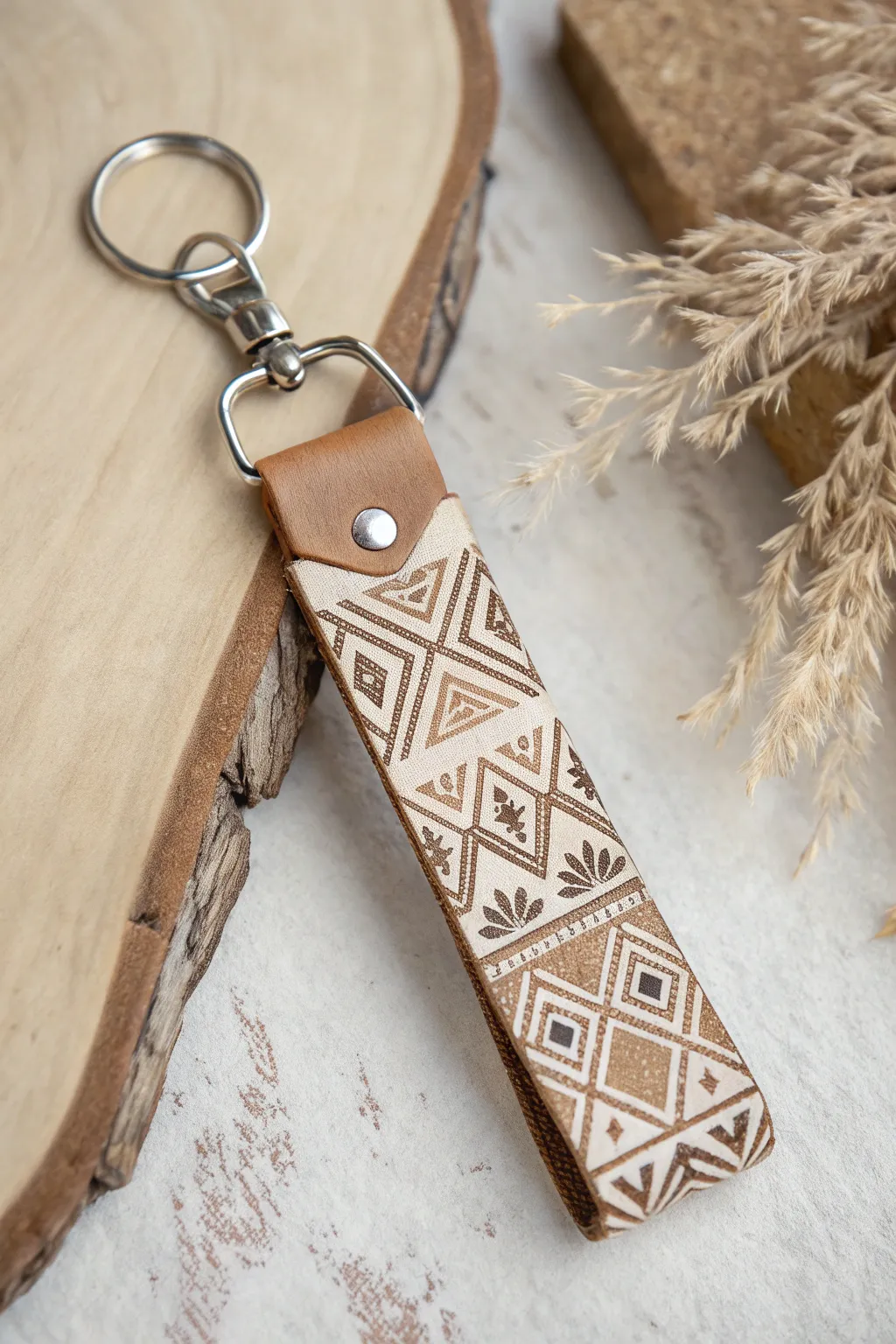 Elevate your style with these minimalist geometric keychains, where simplicity meets natural beauty.