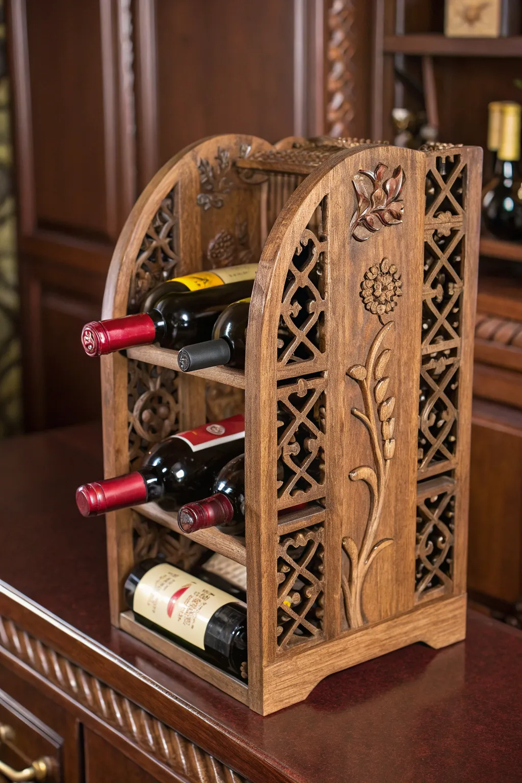 Elevate your gatherings with a touch of rustic charm—craft your own wooden wine rack and let the conversations flow.