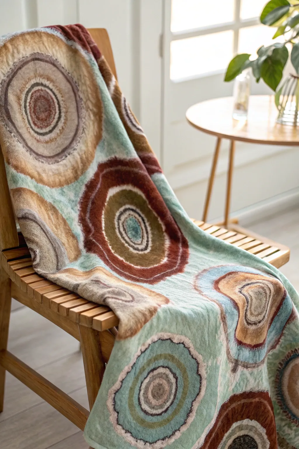 Discover the serene beauty of geode-inspired tie-dye patterns, where nature's artistry meets minimalist elegance.