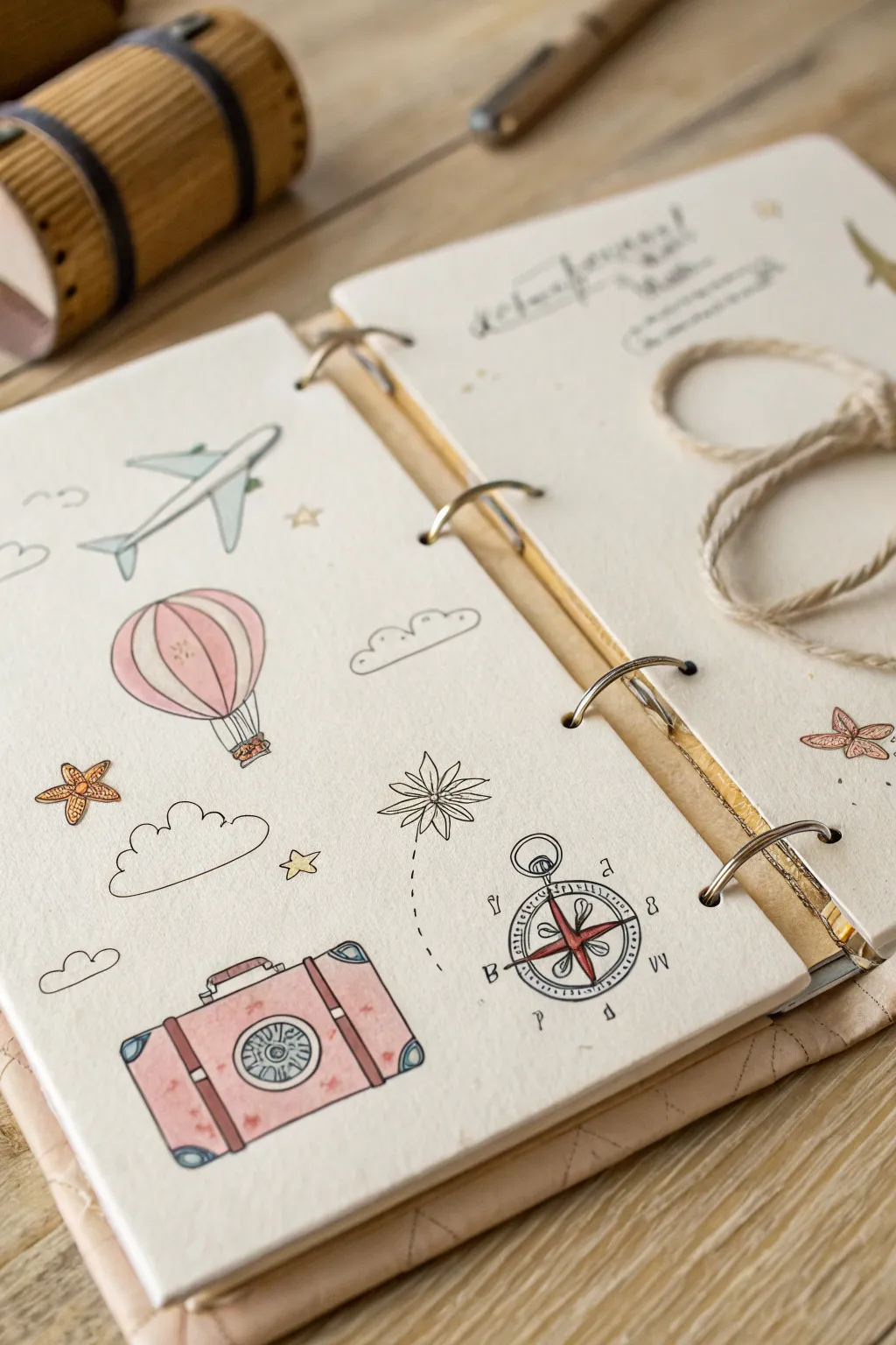 Add a whimsical touch to your travel memories with hand-drawn illustrations.