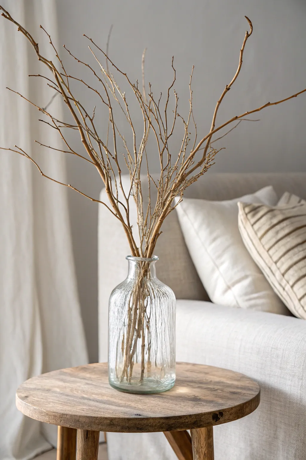 Transform your space with the enchanting simplicity of twig-adorned vases.