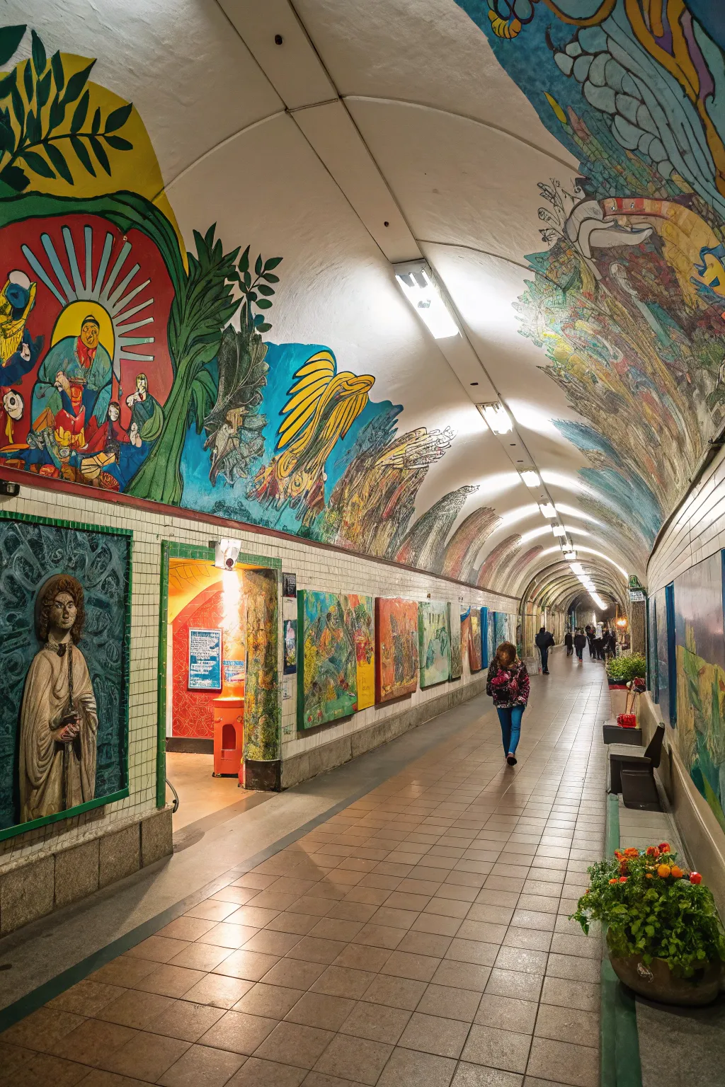 Artistic elements personalize your underground shelter.