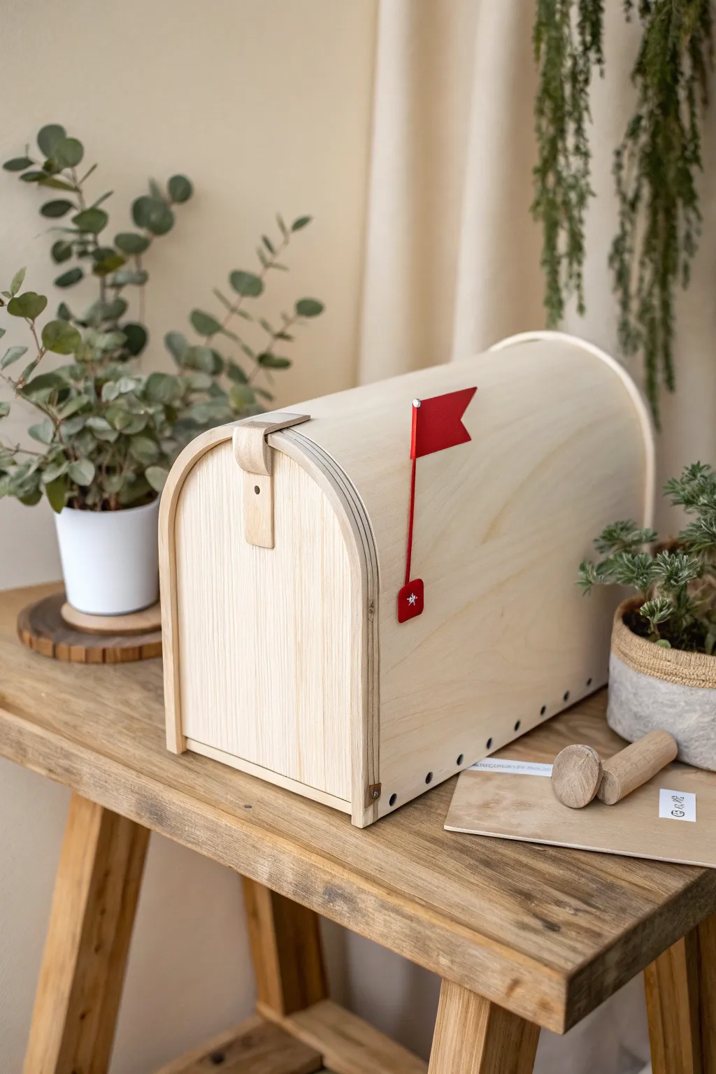 Deliver love in style with this charming handcrafted Valentine's mailbox.