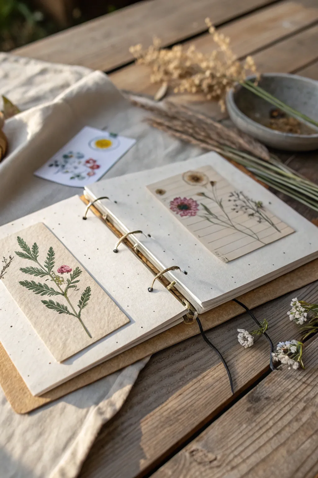 Dive into memories with artisanal flair: Your perfect mini scrapbook insert.