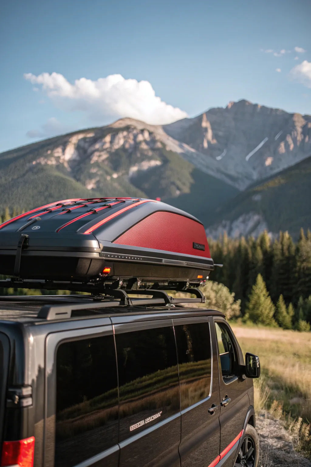 Elevate your adventure with a rooftop cargo box – where style meets functionality.