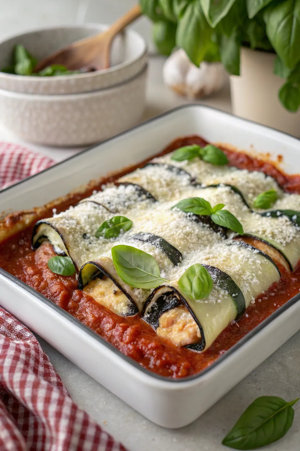 Delicious eggplant rollatini, an Italian-inspired favorite.