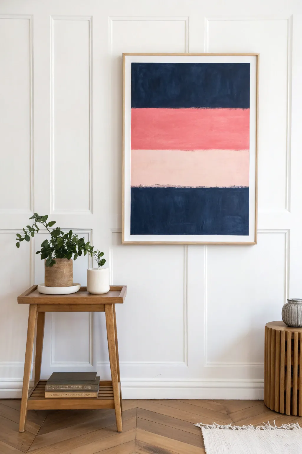 Make a statement with bold contrasts: where Scandinavian minimalism meets vibrant artistry.