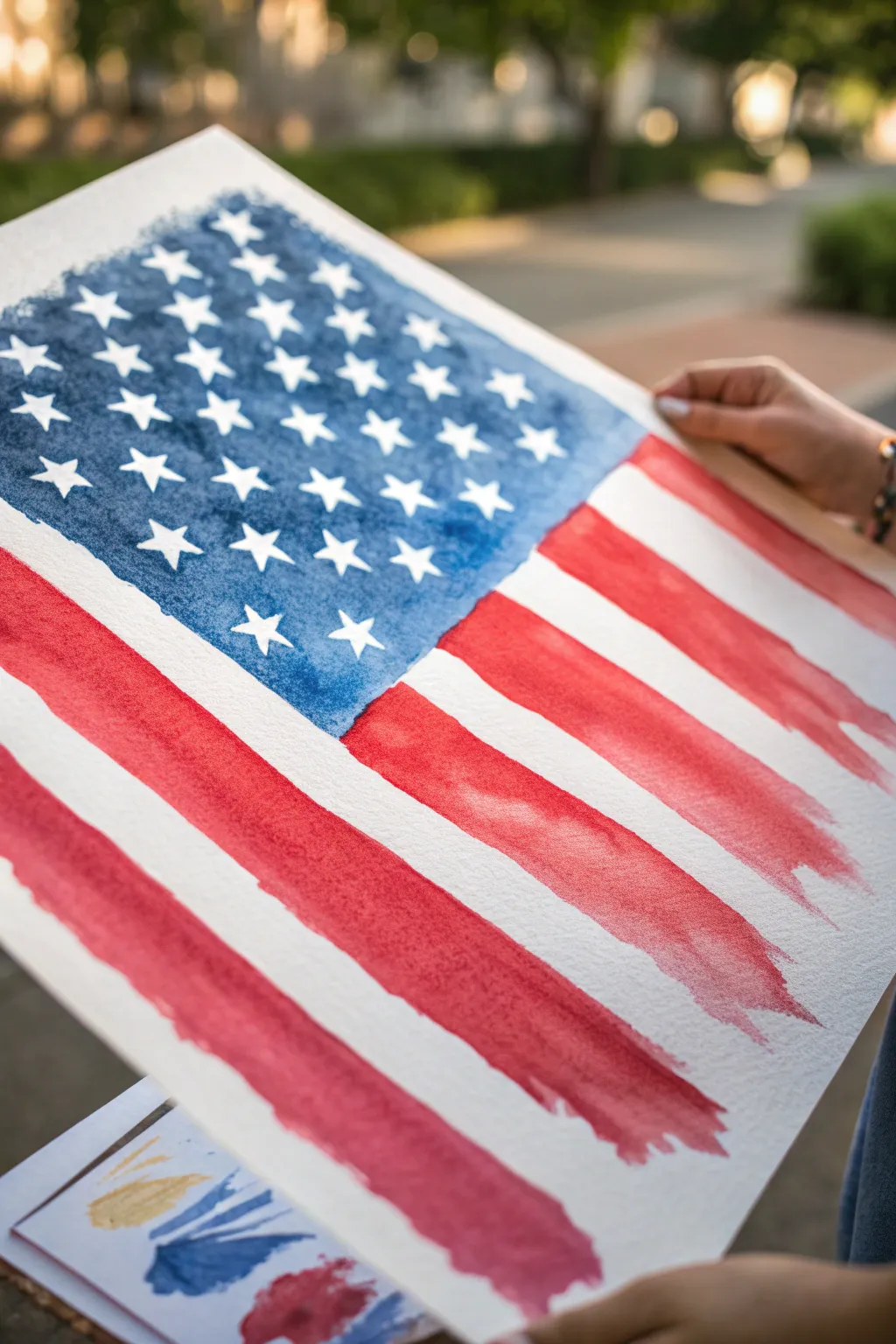 Celebrate Veterans Day with a handcrafted touch: bold watercolor artistry at its finest.