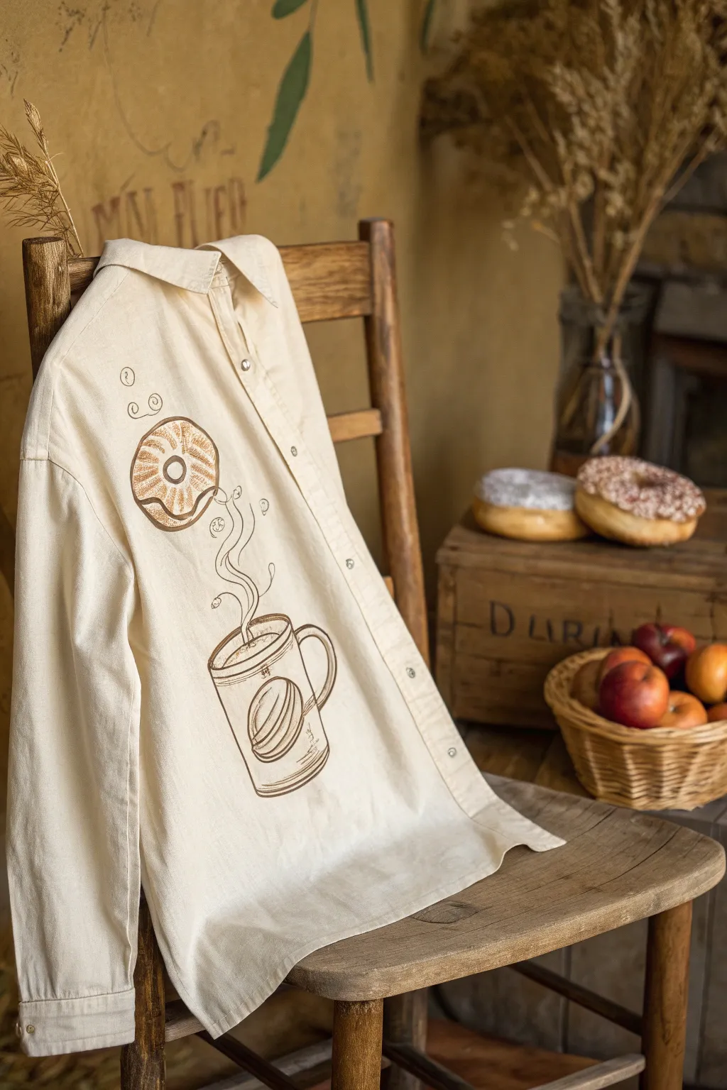 Savor the sweetness of fall with this cozy cider and donuts tee, perfect for autumn fairs and crisp days.