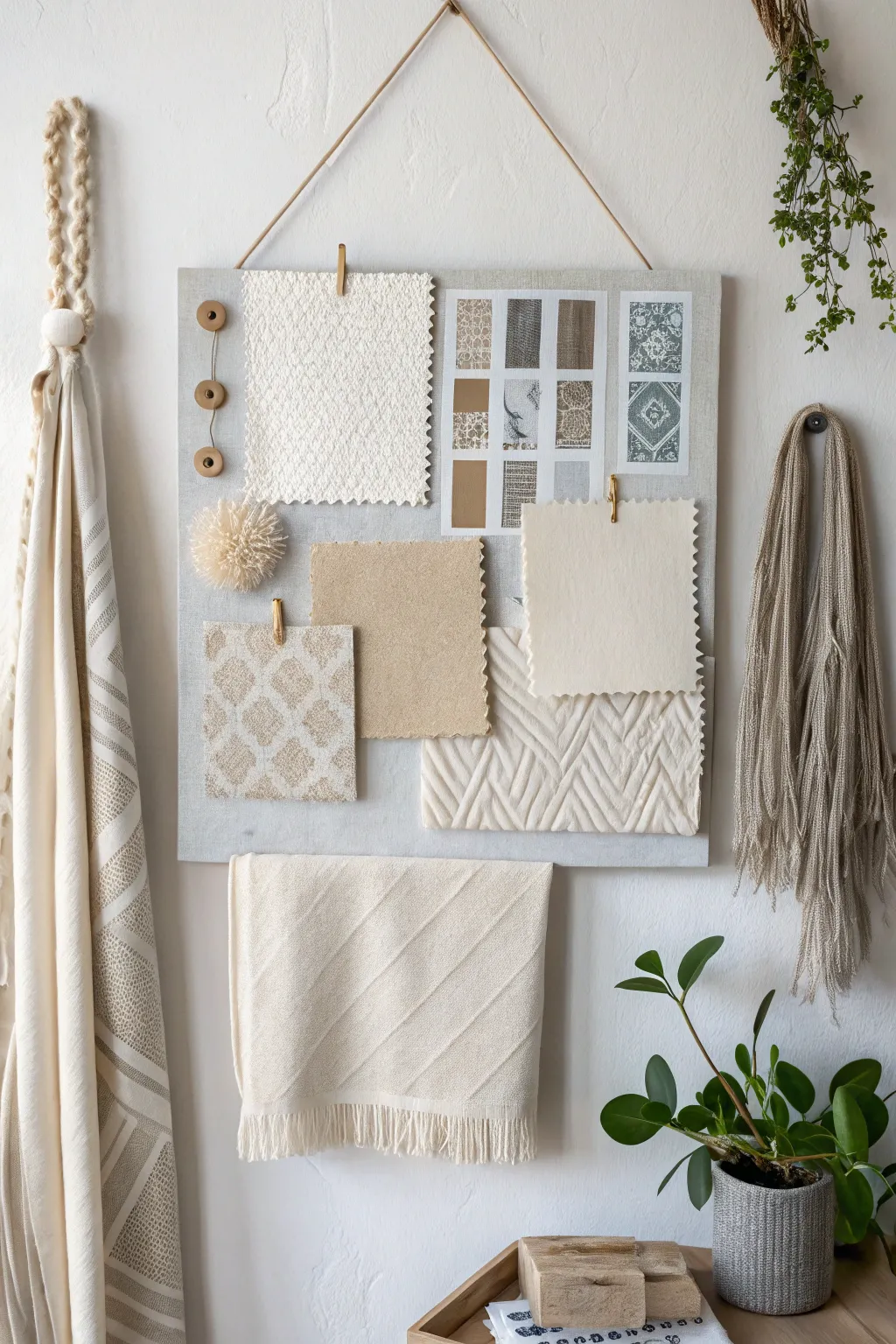 Elevate your vision board with tactile textures for a sensory delight. #MinimalistBeauty #VisionBoardInspiration