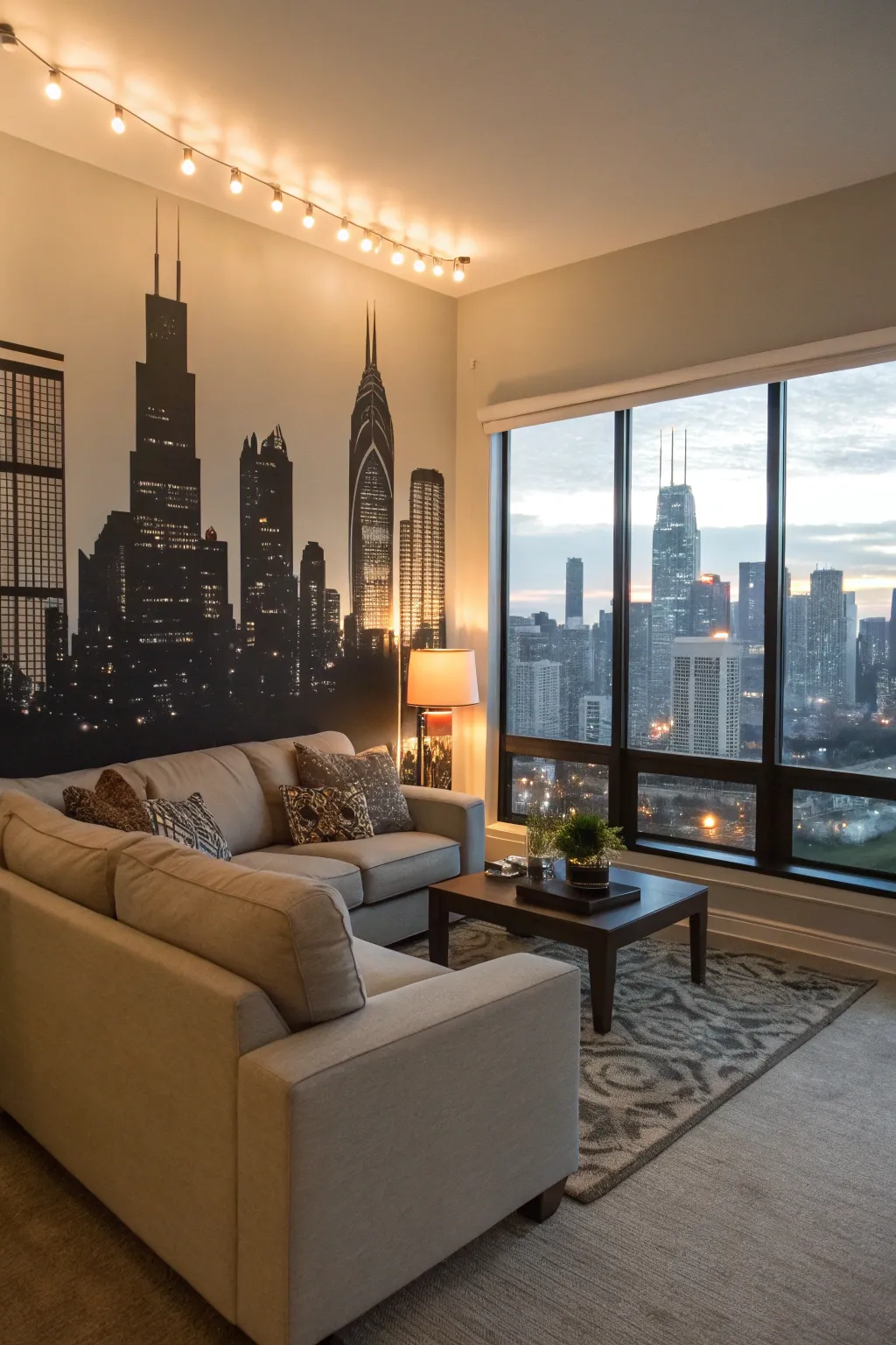 Introduce urban flair with cityscape decals.