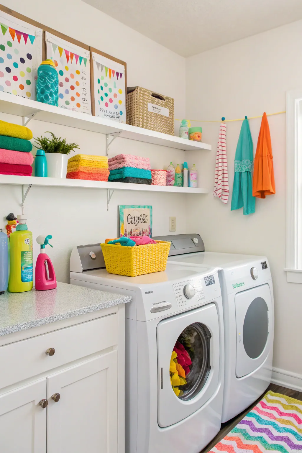 Brighten up with pops of color.