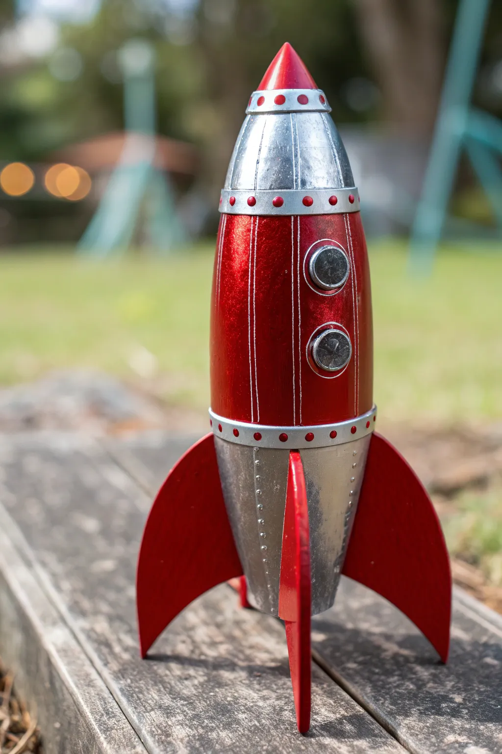 Ignite your creativity with a bold and beautifully crafted mini water bottle rocket!