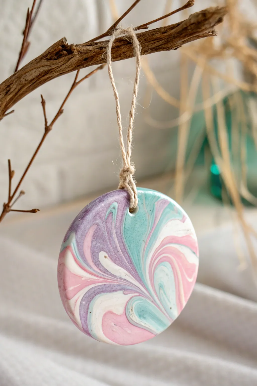 Elevate your holiday decor with the timeless elegance of marbled ornaments, where simplicity meets artistic flair.