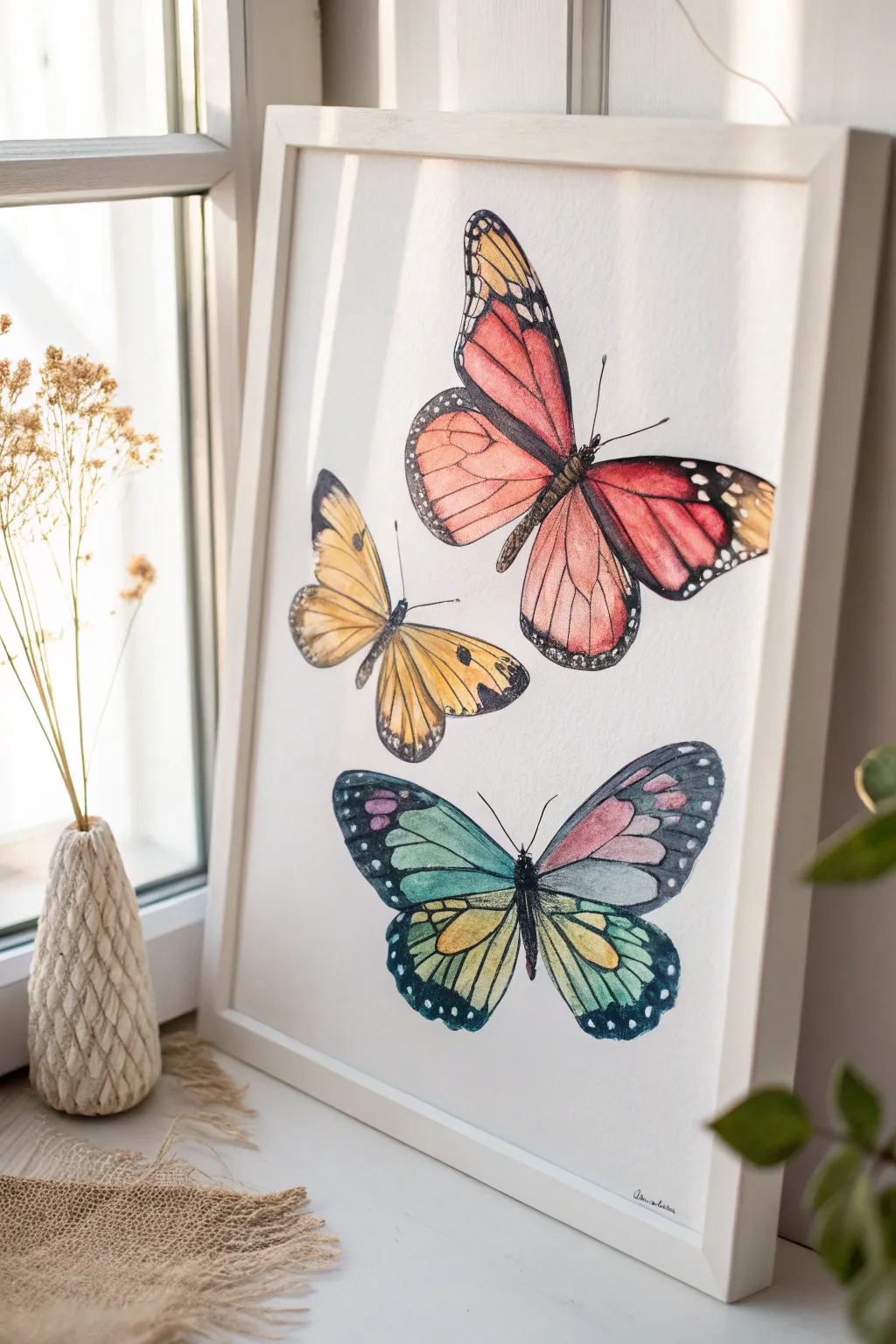 Send a flutter of love with these whimsical watercolor butterflies, perfect for Mother's Day.