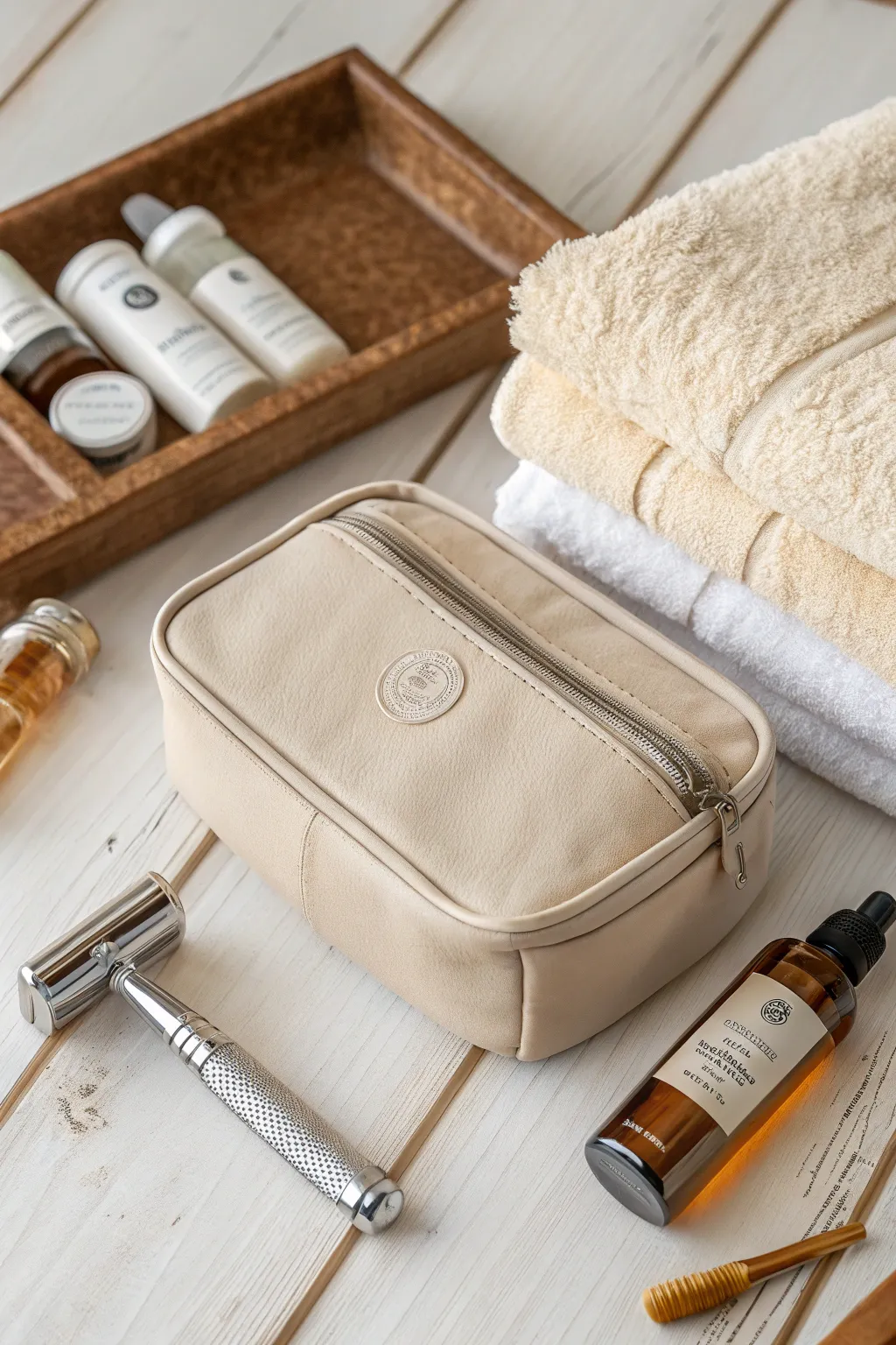 Elevate his grooming routine with a personalized touch. Thoughtful simplicity meets Scandinavian elegance in this bespoke grooming kit.