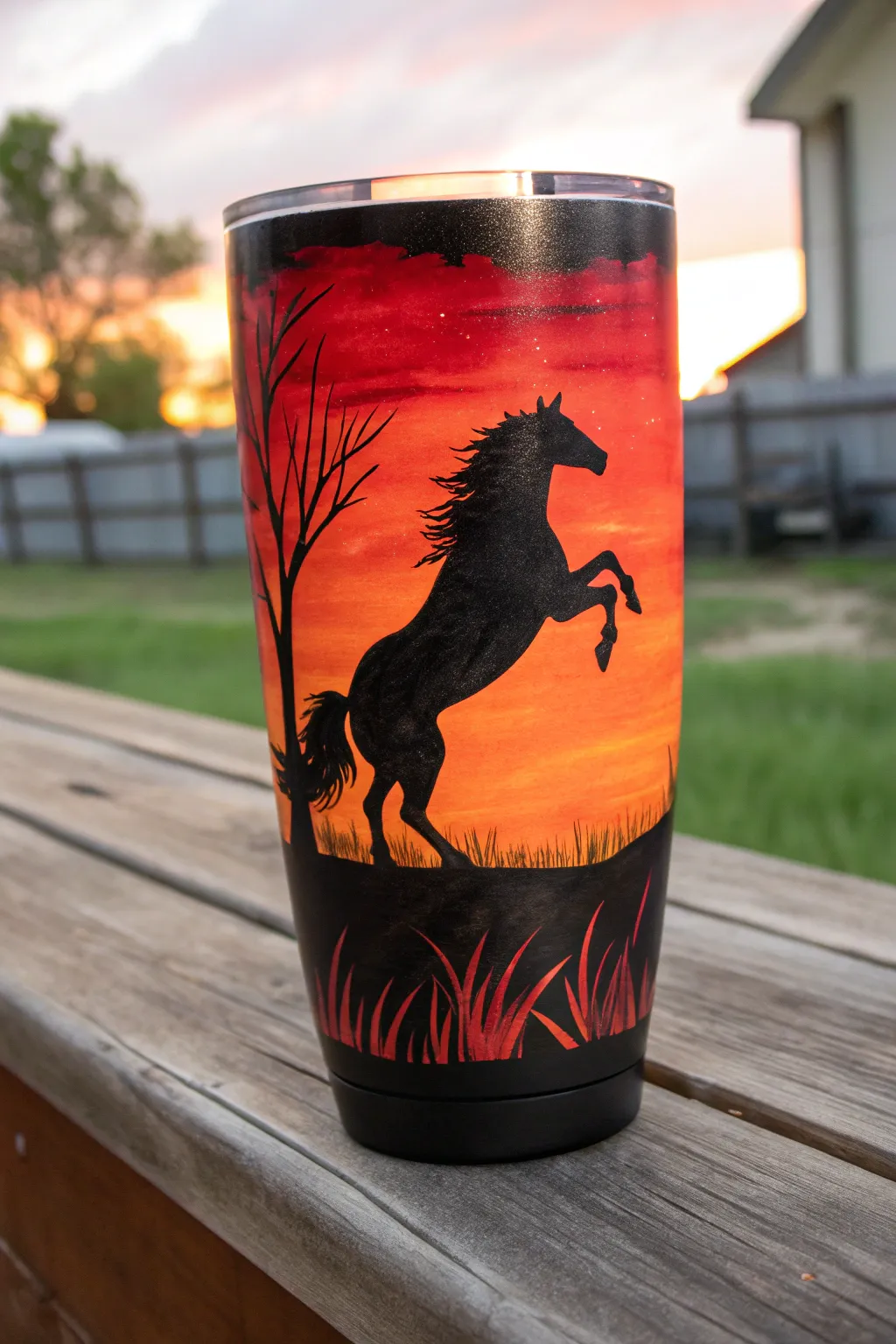 Ride the wild spirit: A tumbler that captures the essence of freedom and adventure.