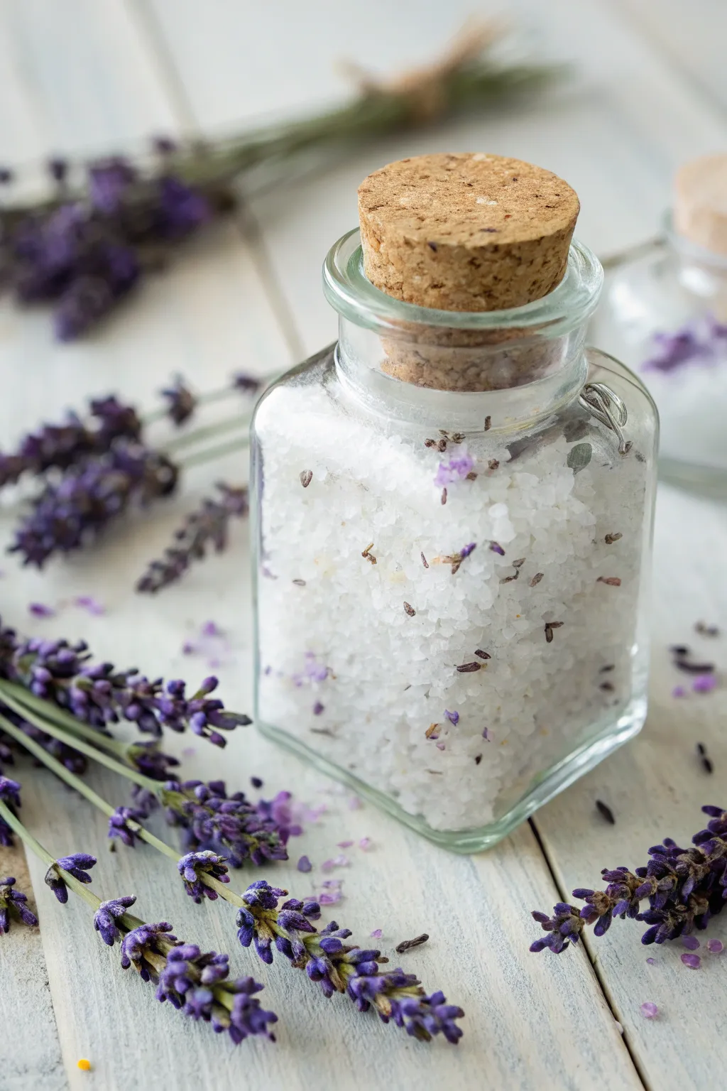 Transform your bath into a serene escape with lavender-infused salts. 🌿✨ #SpaDayEssentials #MinimalistBeauty